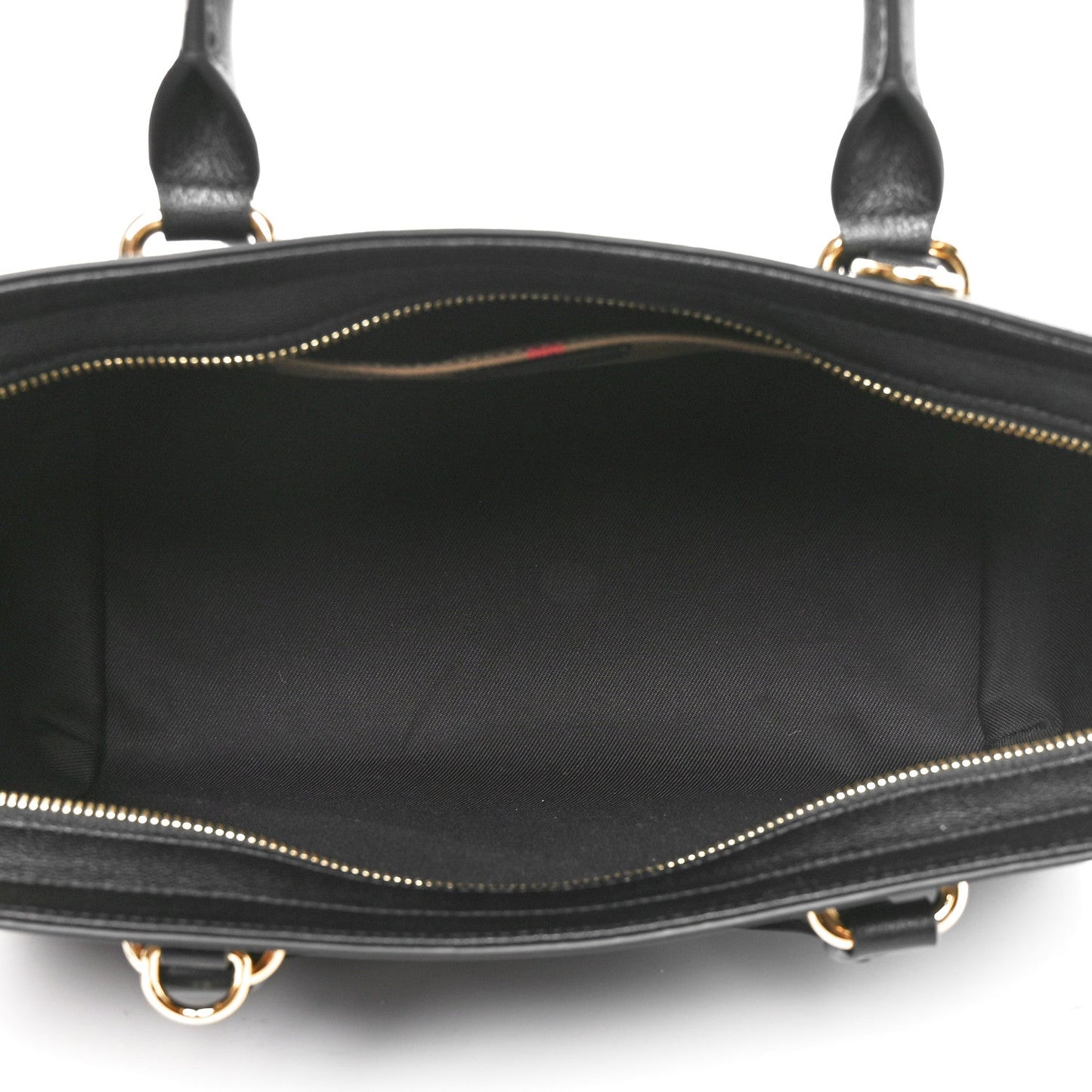 Burberry Calfskin Mega Check Small Banwell Tote Black