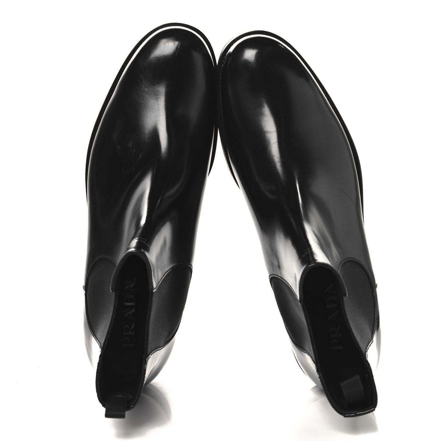 Prada Spazzolato Mens Chelsea Boots 12 Black