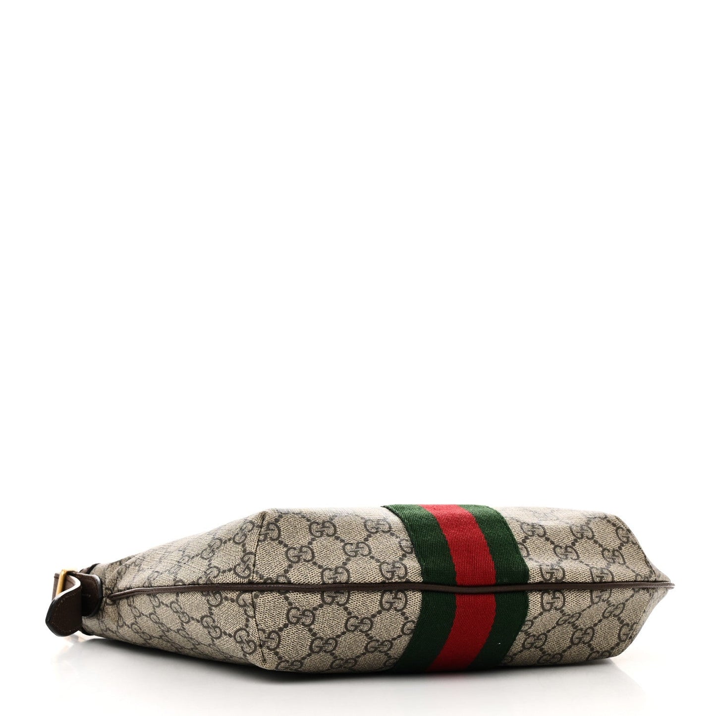 Gucci GG Supreme Monogram Web Small Ophidia Half Moon Hobo Brown