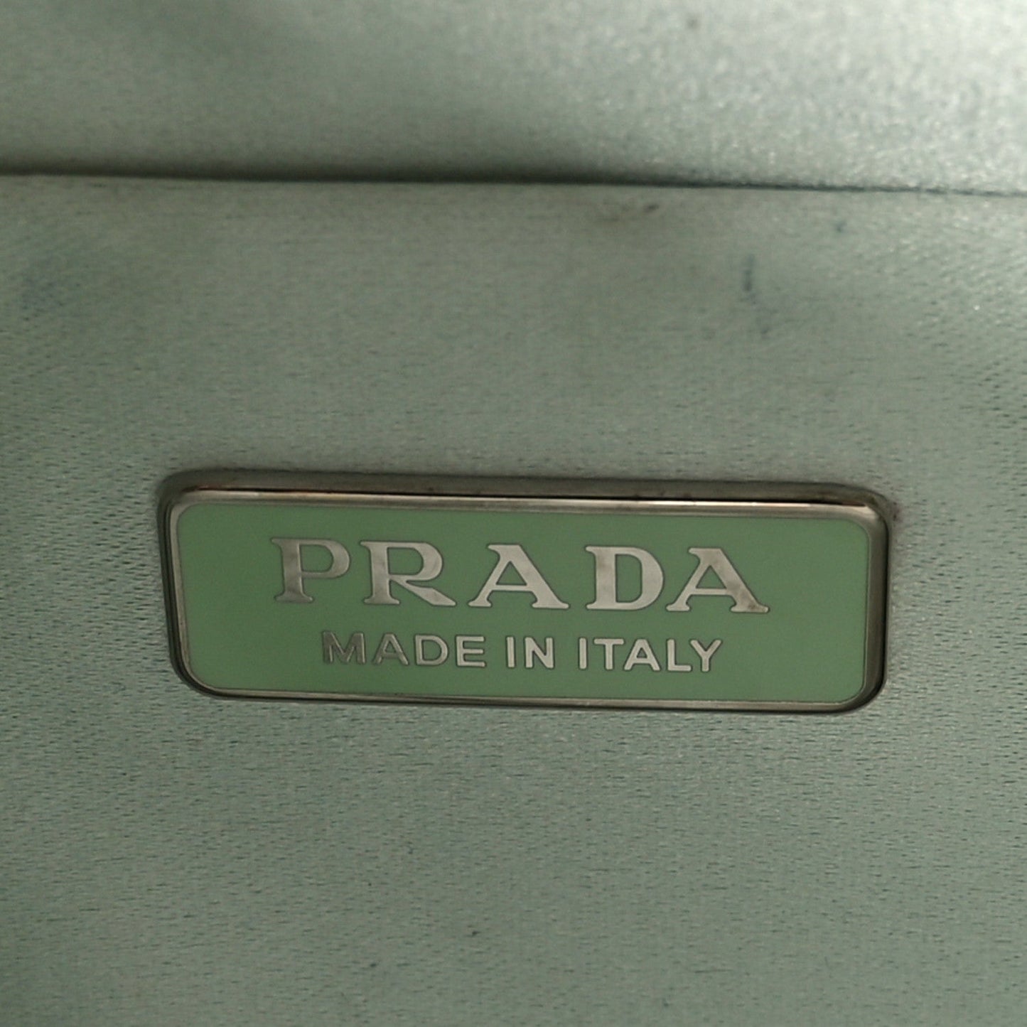 Prada Satin Crystal Cleo Adjustable Strap Shoulder Bag Acqua