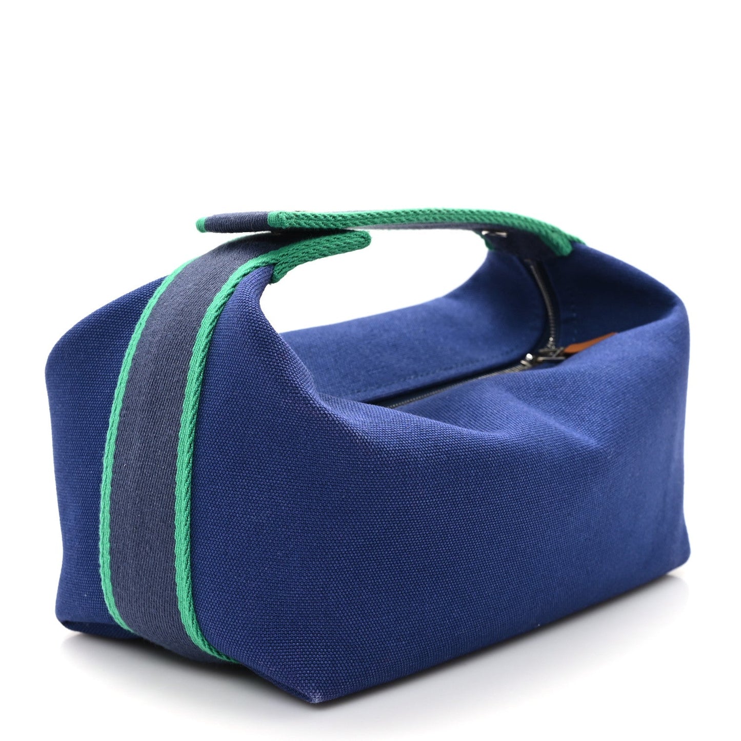Hermes Canvas Small Bride-A-Brac Pouch Marine
