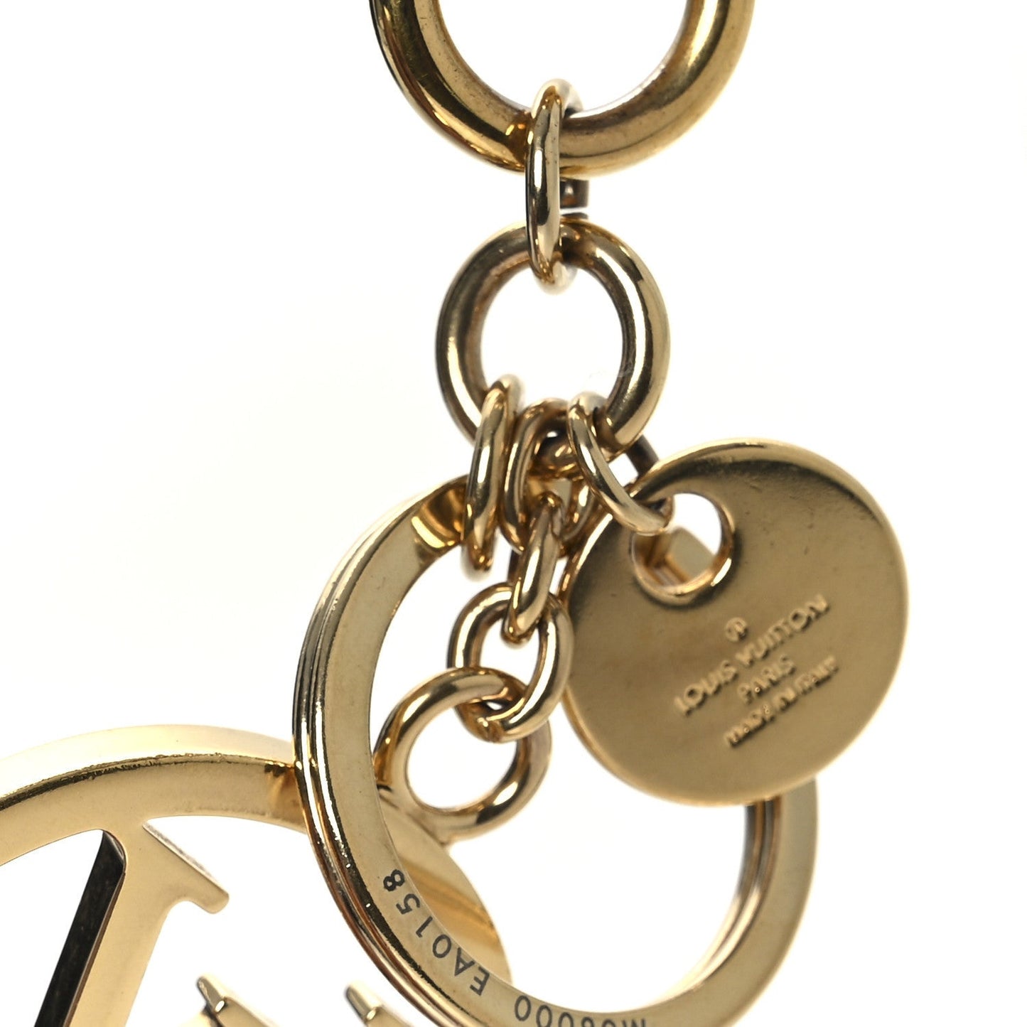 Louis Vuitton LV Circle Bag Charm Key Holder Gold
