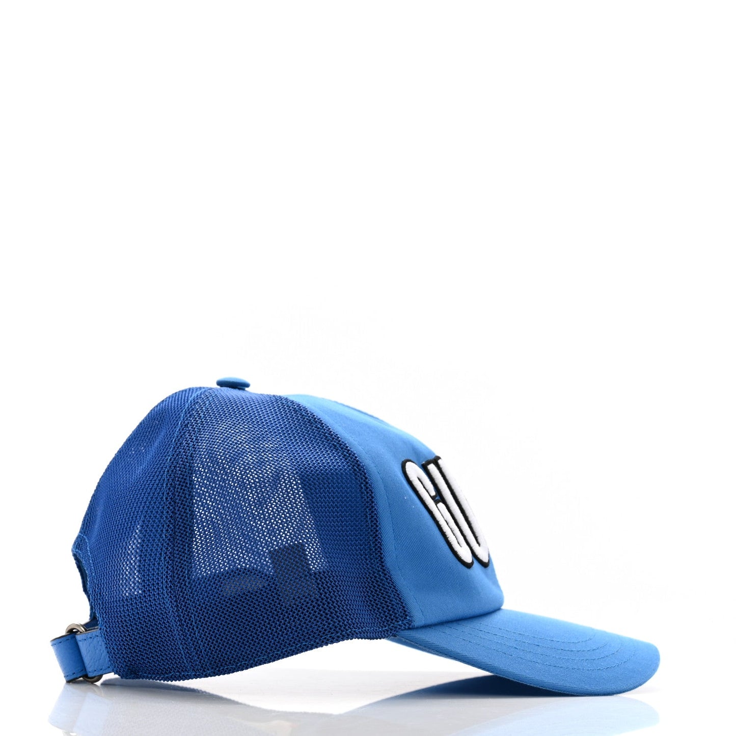 Gucci Cotton Logo Patch Baseball Hat L Blue