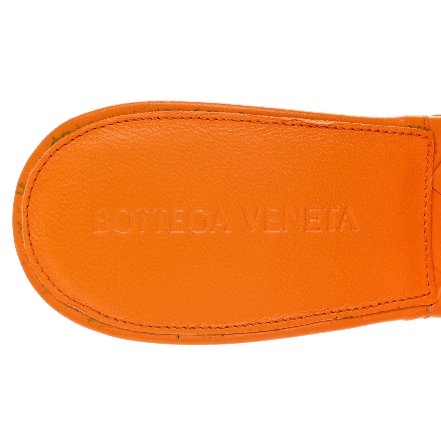 Bottega Veneta Nappa Maxi Intrecciato Lido Mule Sandals 37 Tangerine