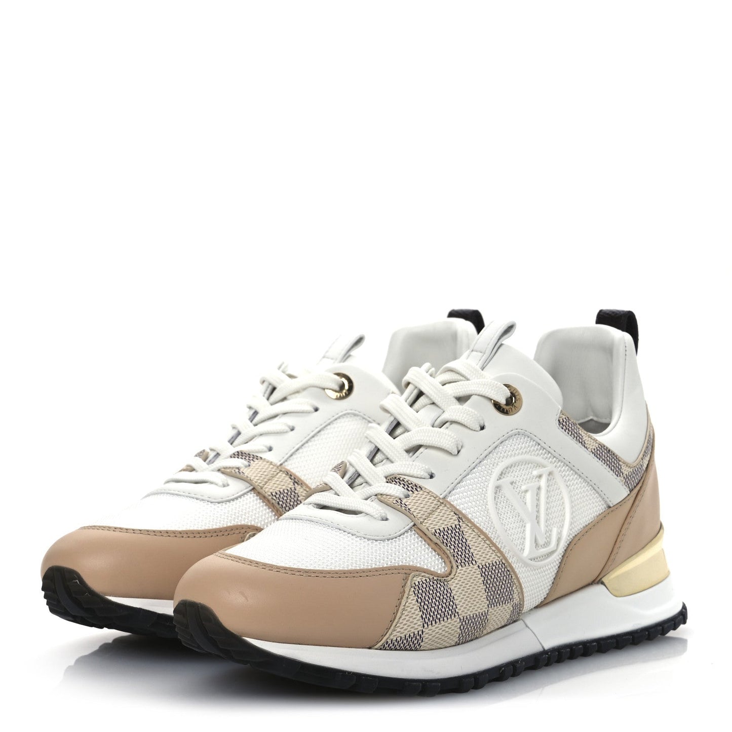 Louis Vuitton Calfskin Damier Azur Run Away Sneakers White