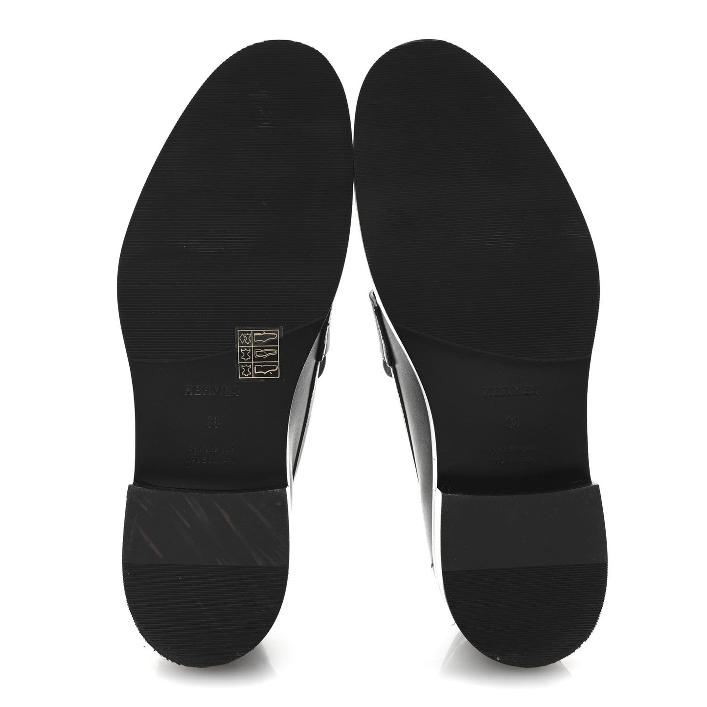 Hermes Calfskin Womens Hot Loafer 38 Black