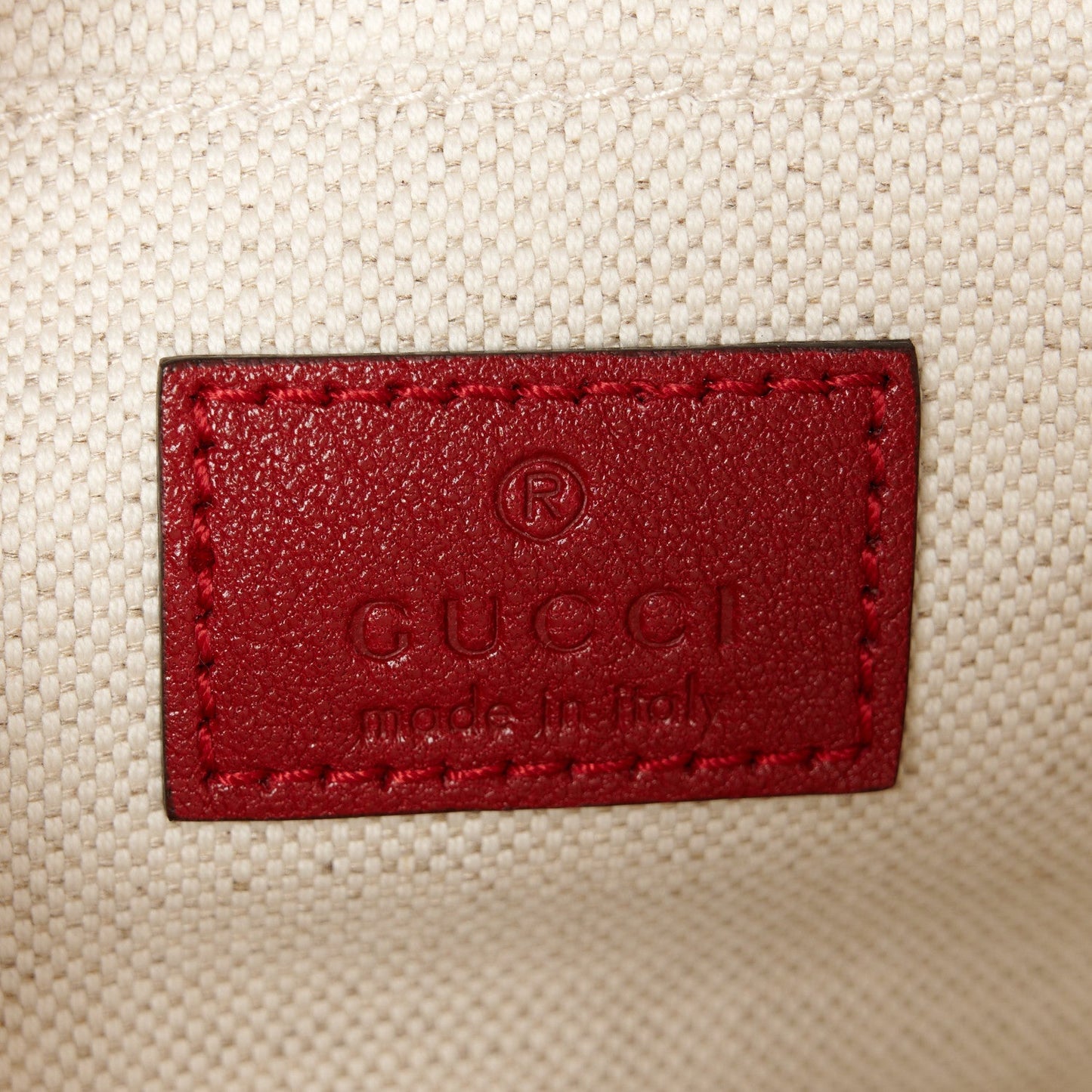 Gucci Sakai Be Green Calfskin Diagonal Stitched Small Blondie Shoulder Bag Rosso