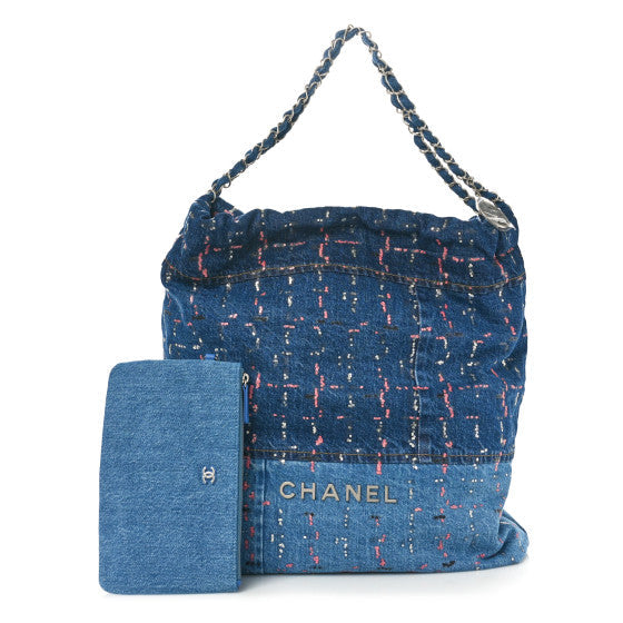 Chanel Denim Sequin 22 Blue