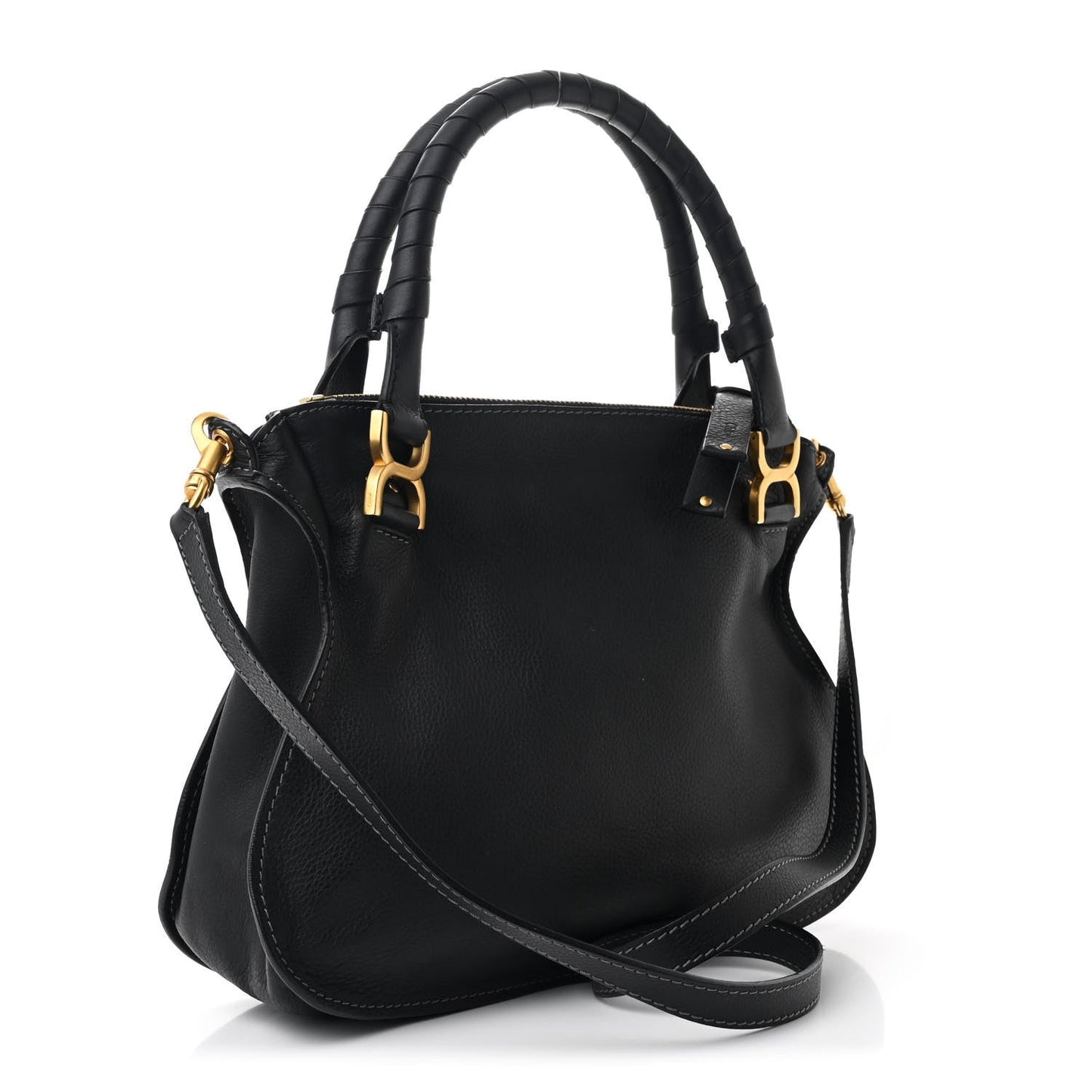 Chloe Calfskin Medium Marcie Satchel Black