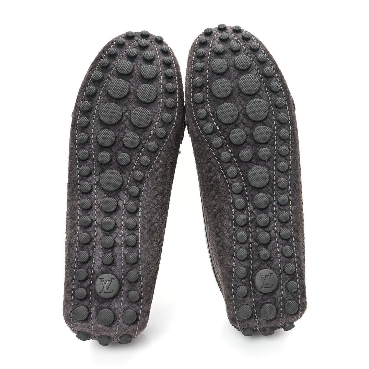 Louis Vuitton Suede Woven Oxford Loafers Brown