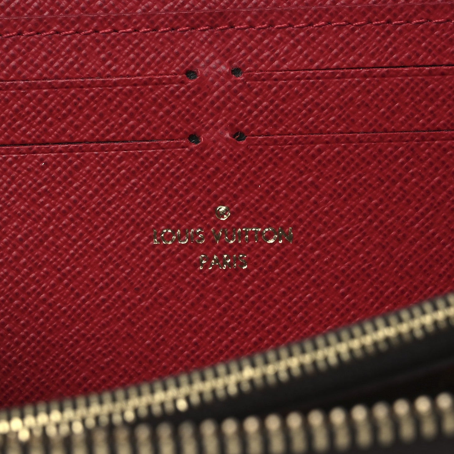 Louis Vuitton Damier Ebene Clemence Wallet Cherry