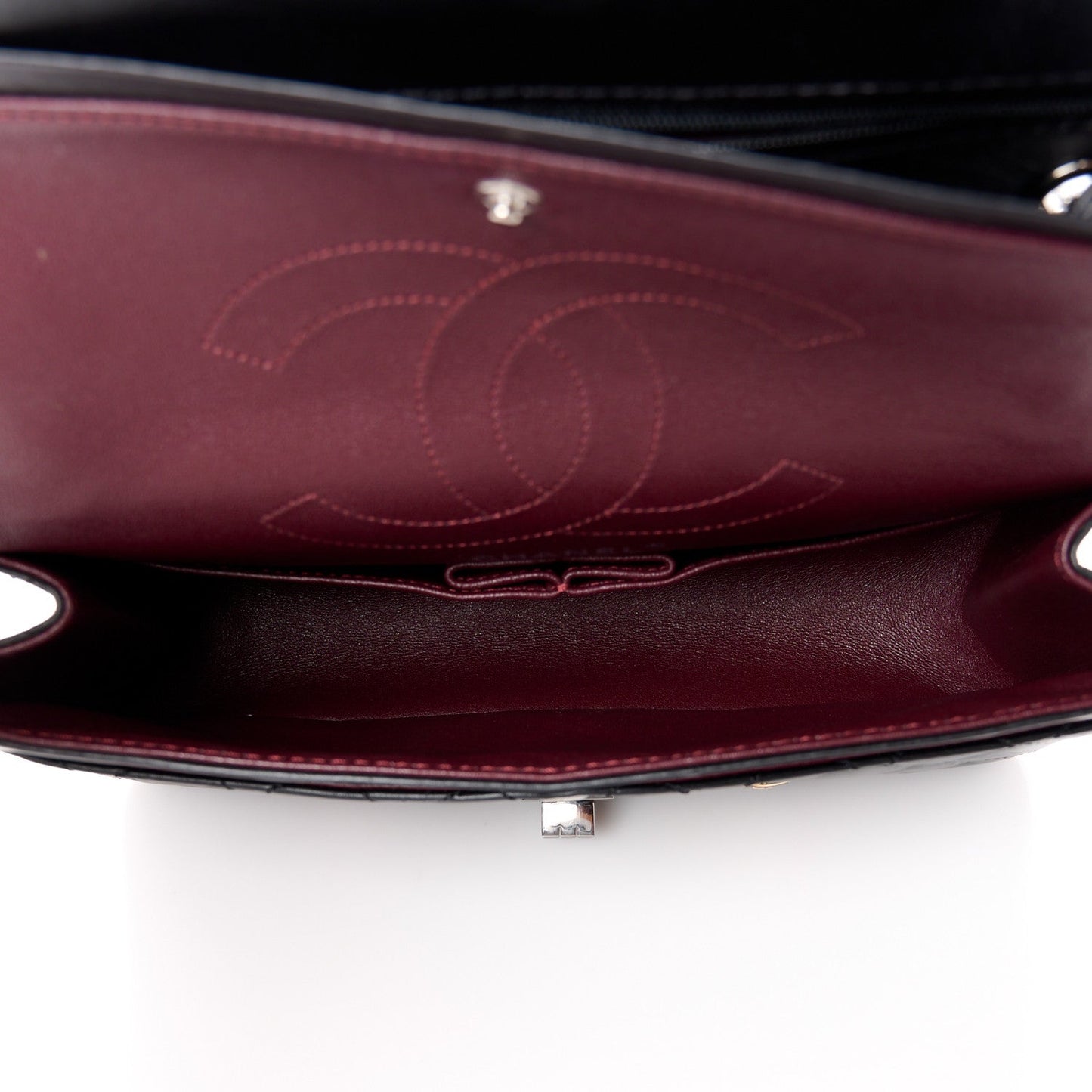 Chanel Aged Calfskin Space Charms 2.55 Reissue 225 Flap Black