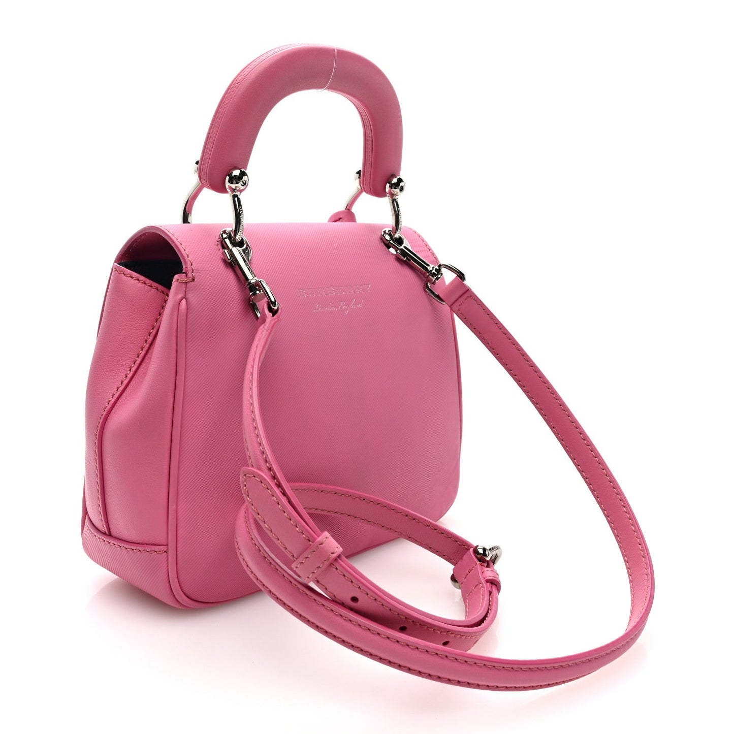 Burberry Trench Calfskin Small DK88 Top Handle Bag Rose Pink
