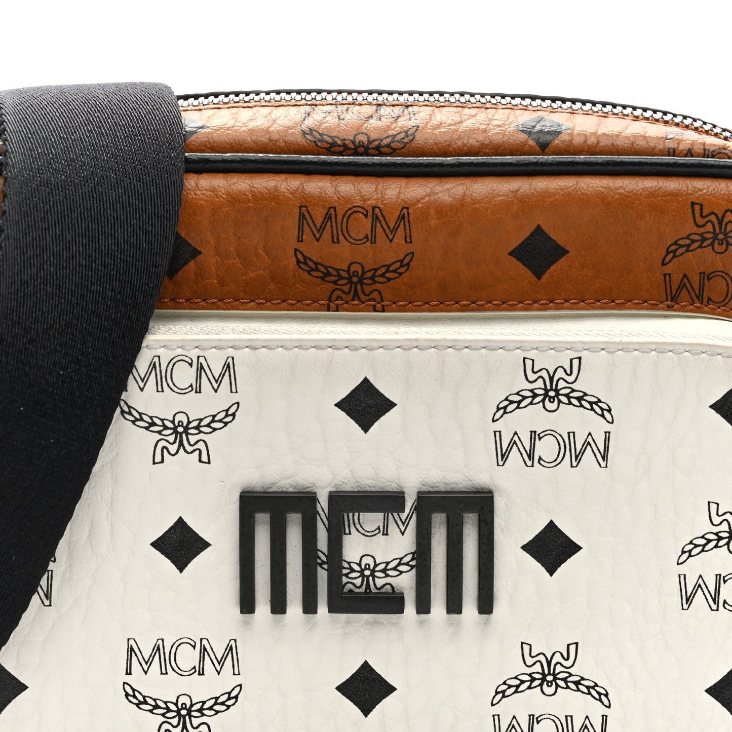 MCM MCM Visetos Mix Small Klassik Crossbody White