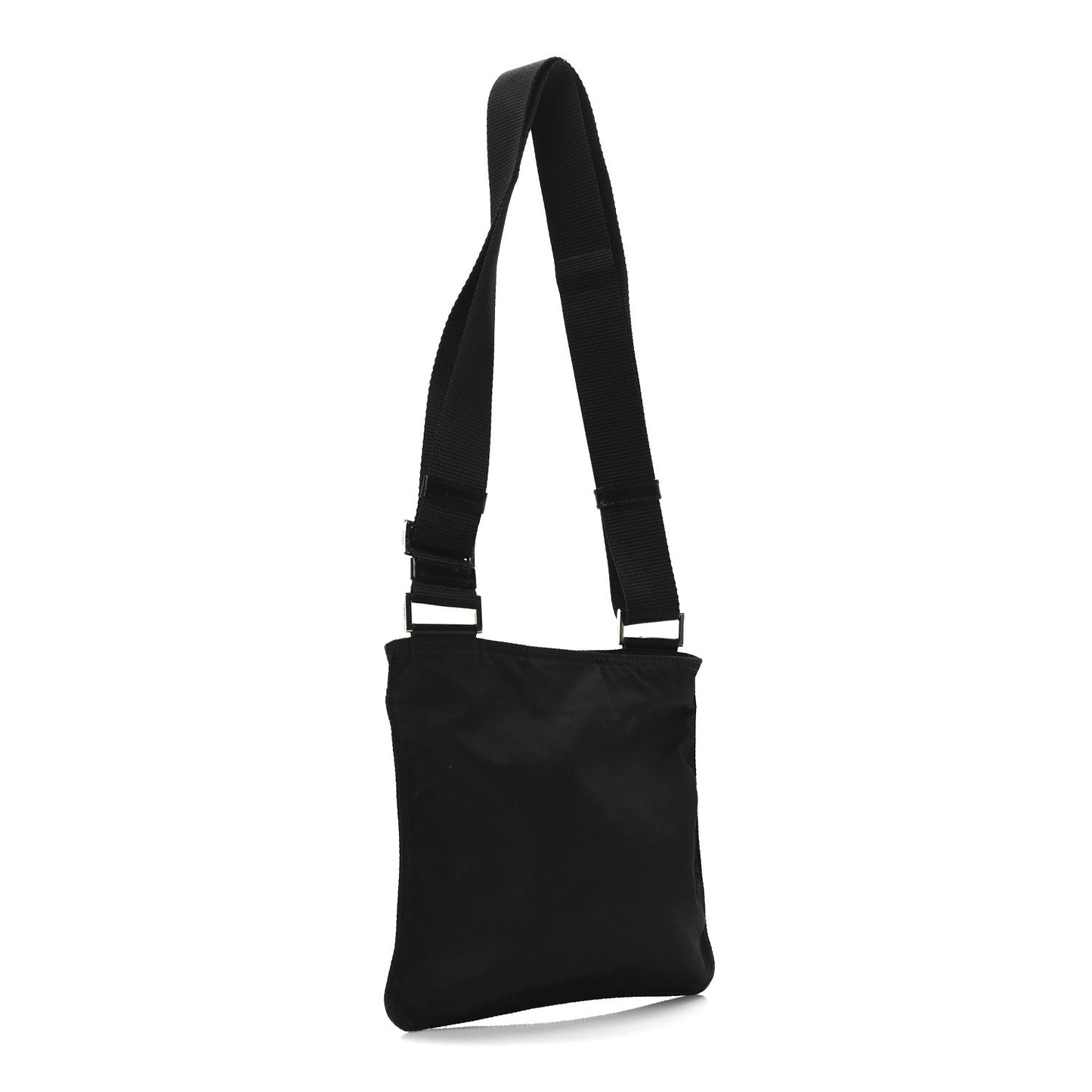 Prada Tessuto Nylon Flat Messenger Bag Black