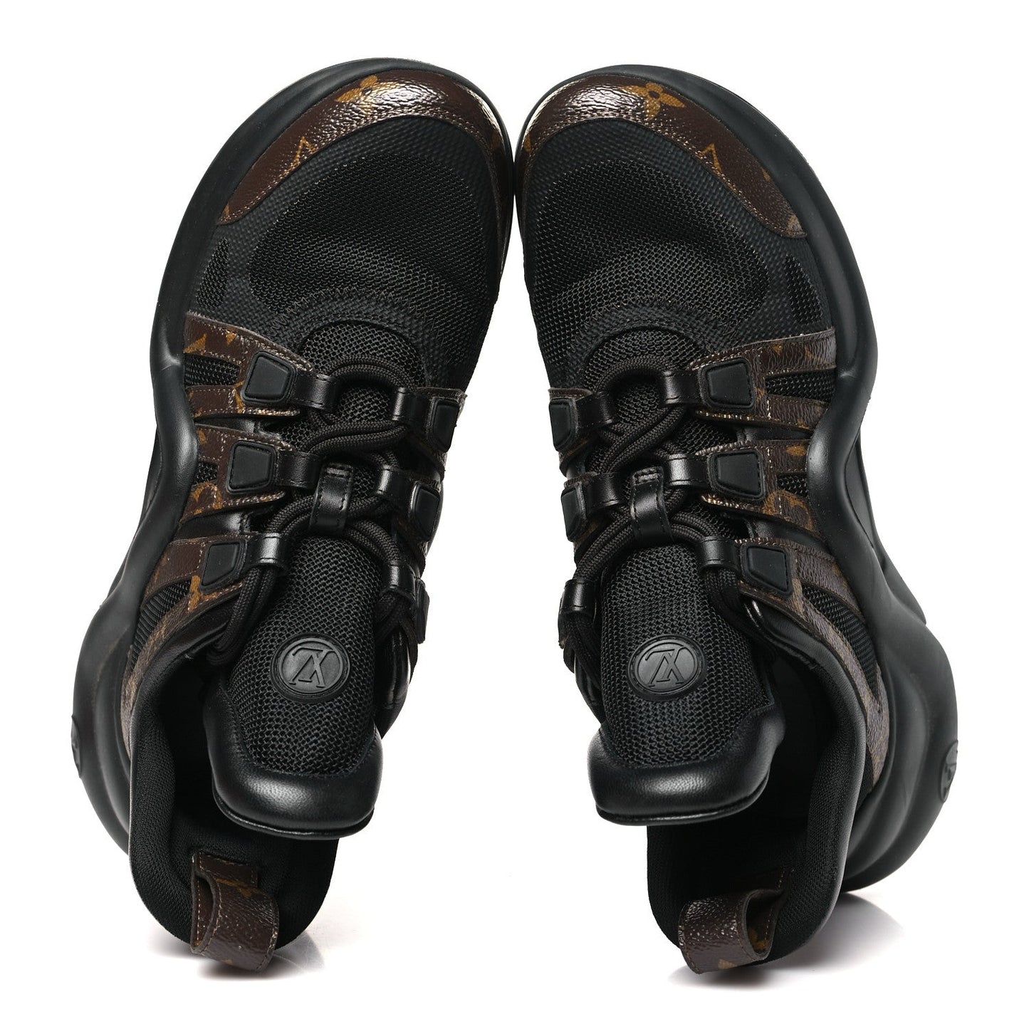 Louis Vuitton Calfskin Patent Monogram LV Archlight Sneakers Black