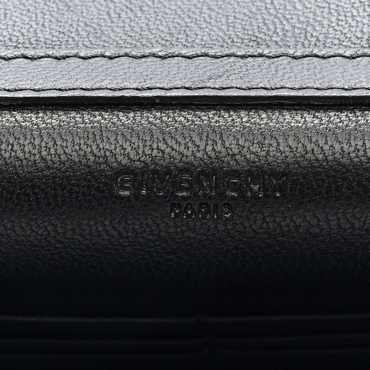 Givenchy Calfskin Star Pandora Chain Wallet Black