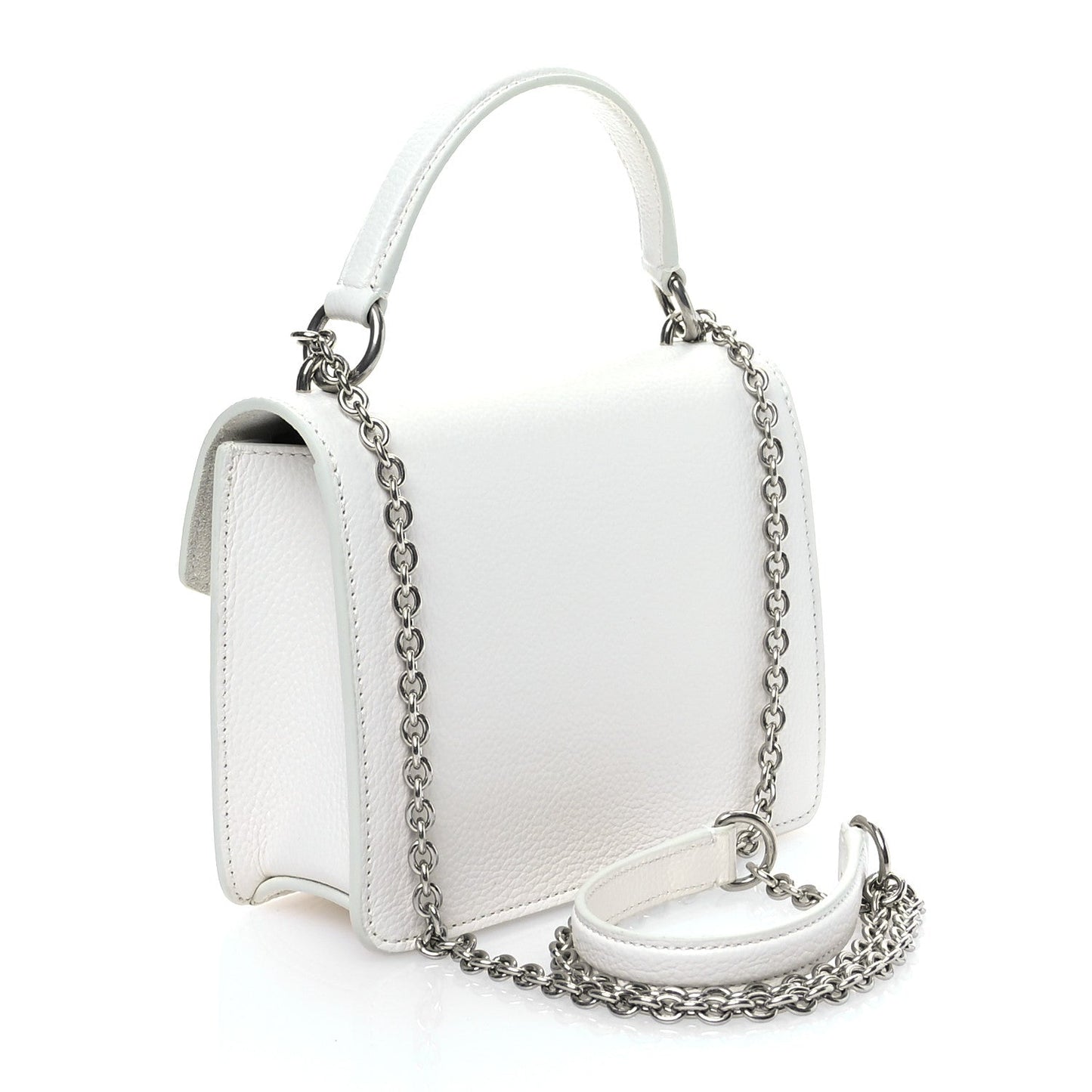 Mulberry MULBERRY Small Classic Grain Amberley Top Handle Crossbody White