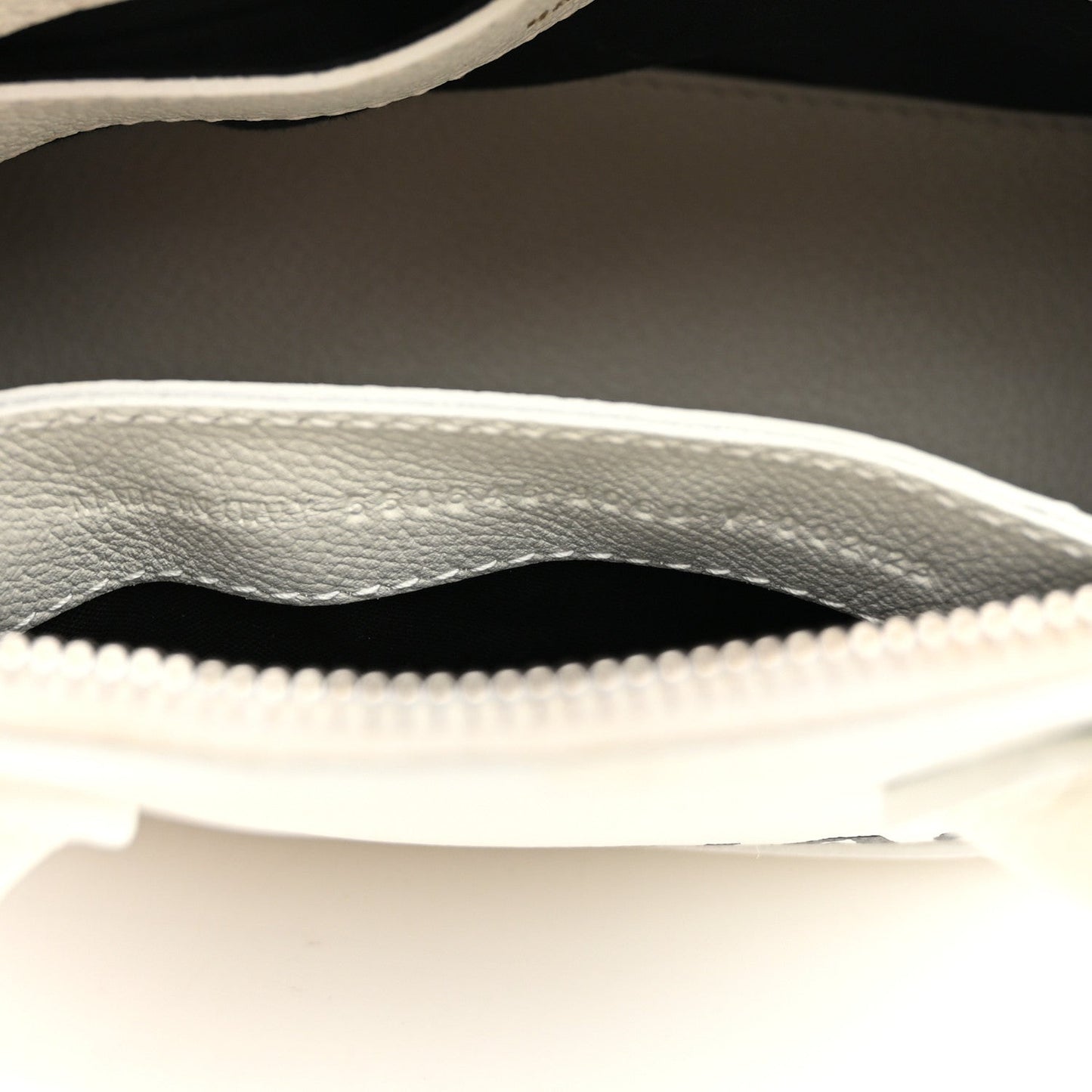 Balenciaga Grained Calfskin XXS Ville Top Handle Bag White Black