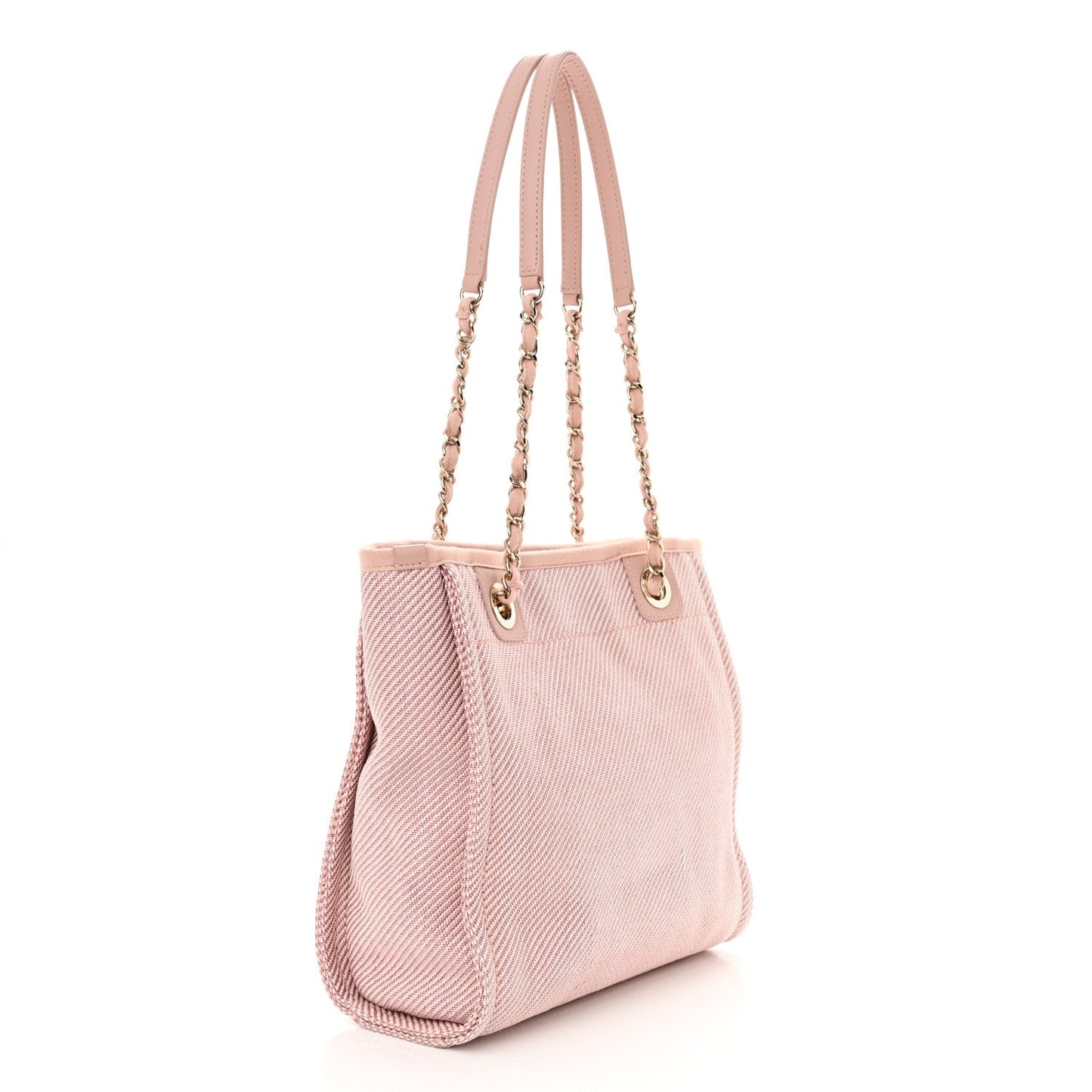 Chanel Mixed Fibers Calfskin Mini Deauville Tote Rose Pink