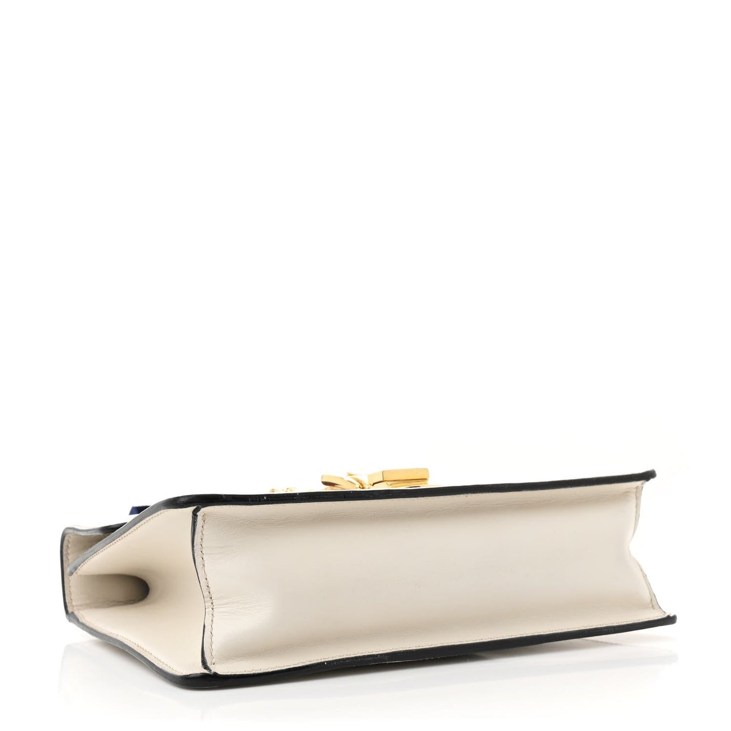 Gucci Calfskin Small Sylvie Shoulder Bag Off White