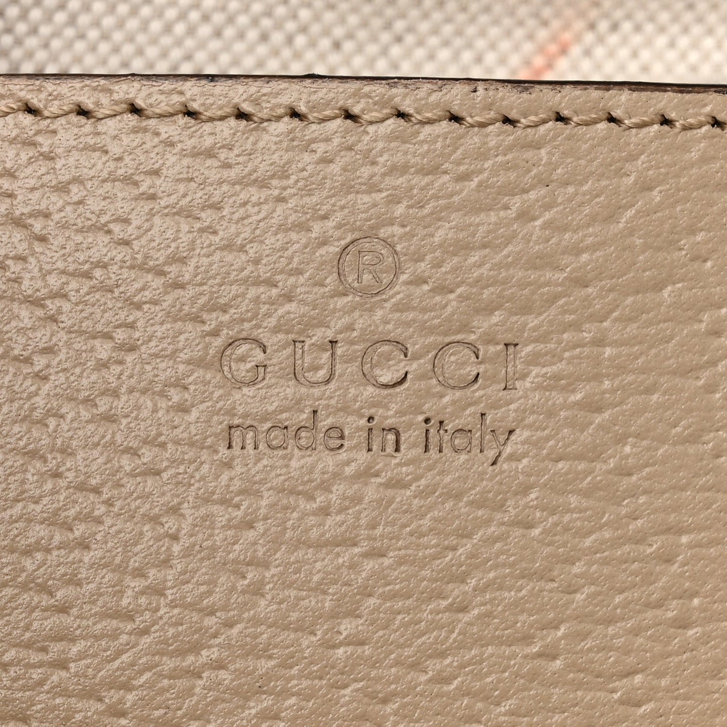 Gucci GG Supreme Monogram Textured Dollar Calfskin Web Small Ophidia Tote Bag Beige Mystic White Oatmeal