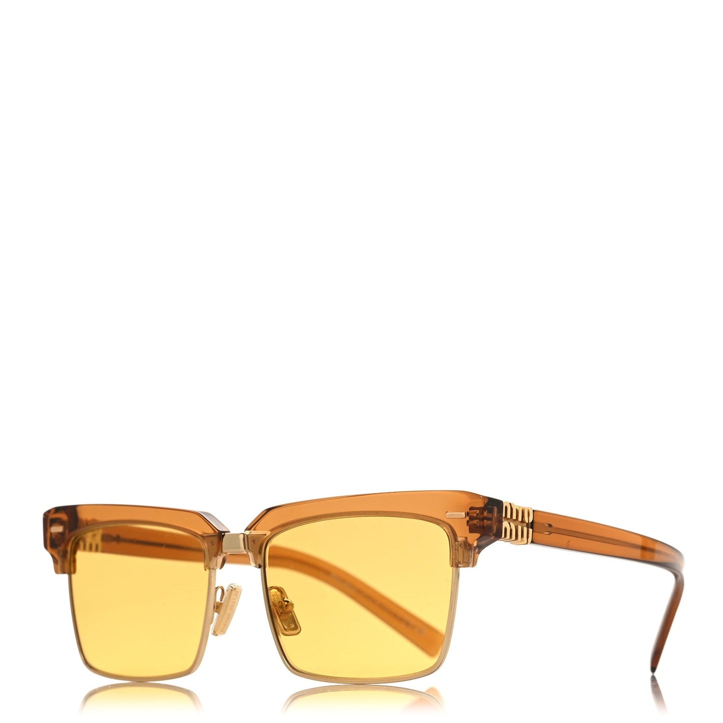 Miu Miu Acetate Square SMU10Z Sunglasses Transparent Caramel