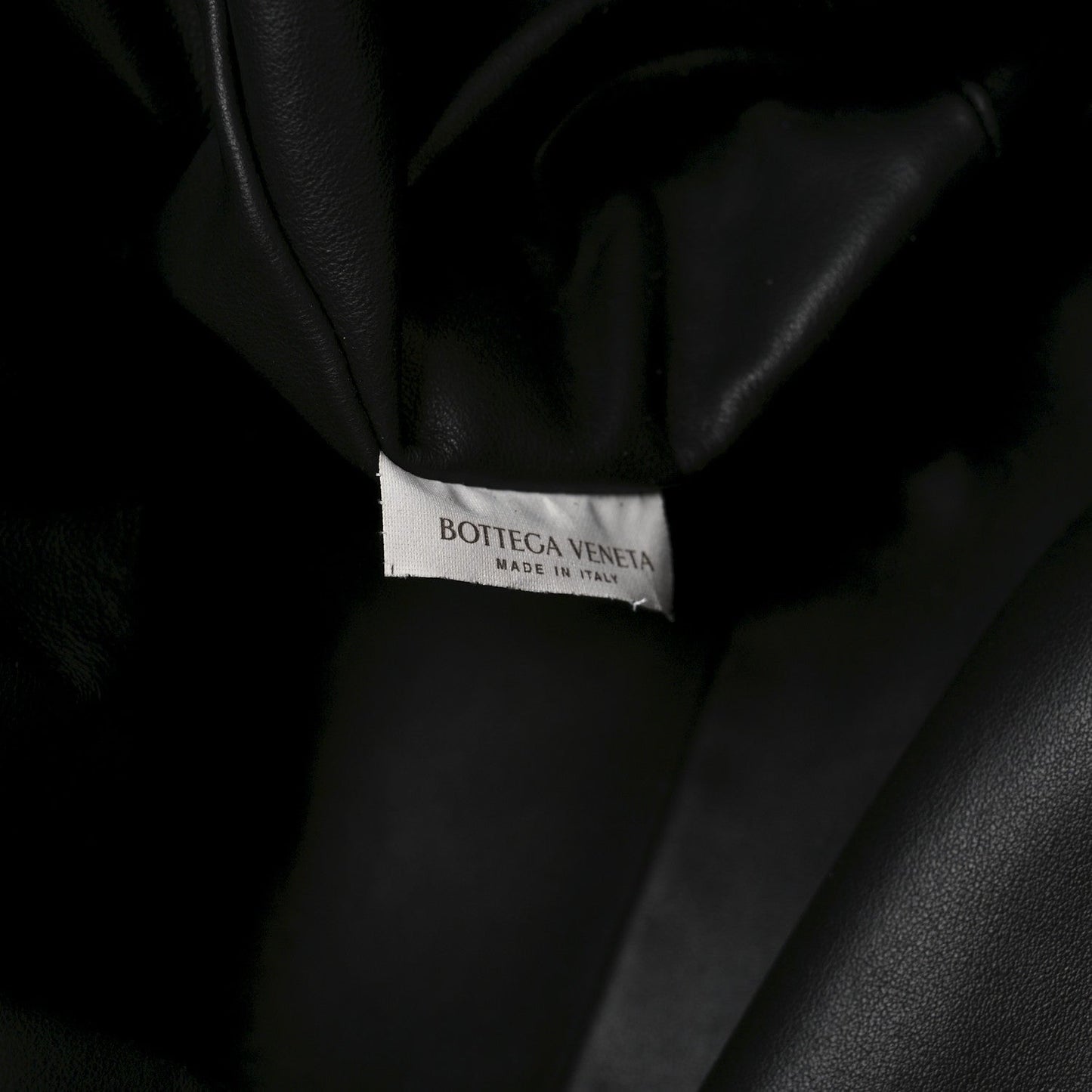 Bottega Veneta Bark Calfskin Embossed The Pouch Oversized Clutch Black
