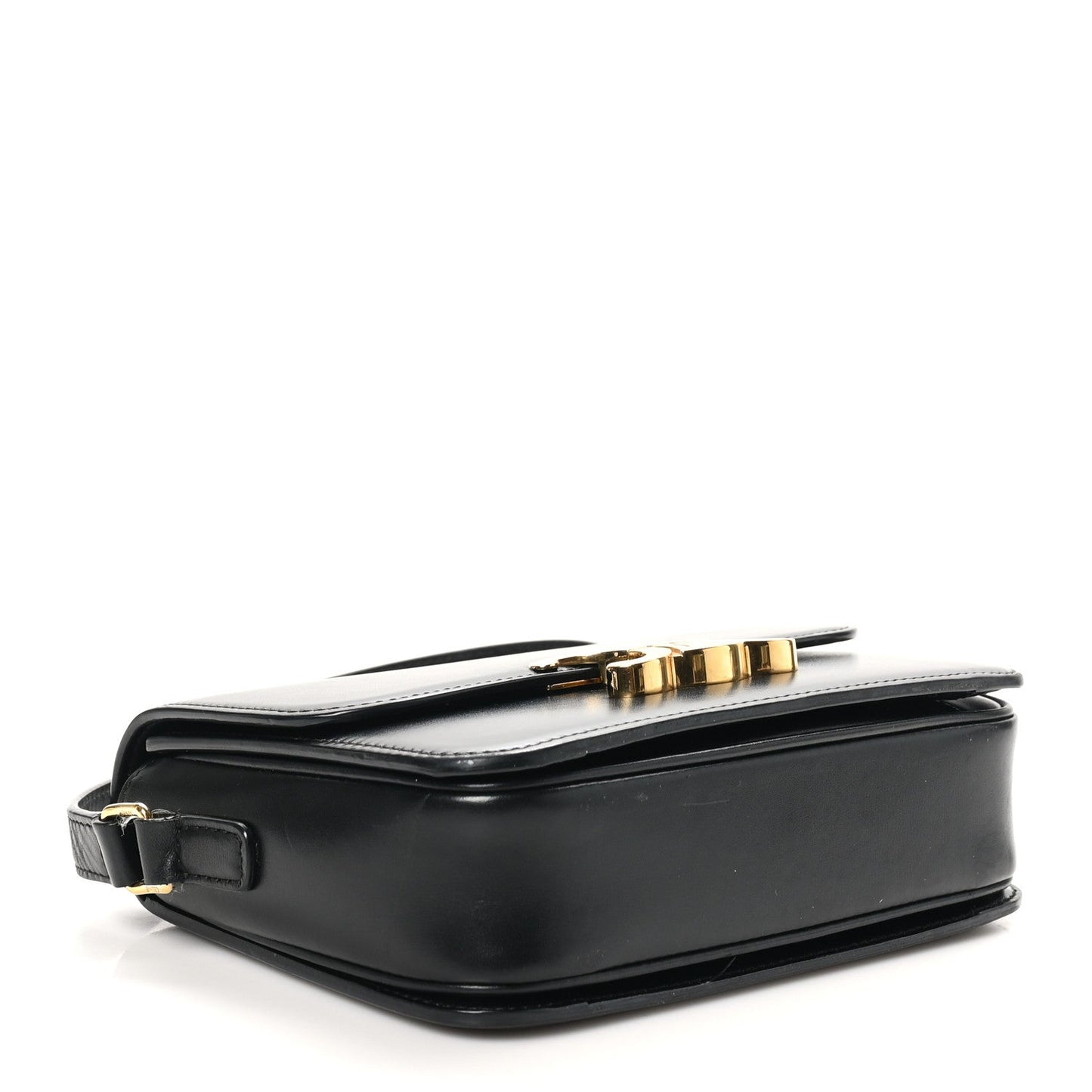 Celine Shiny Calfskin Teen Triomphe Black
