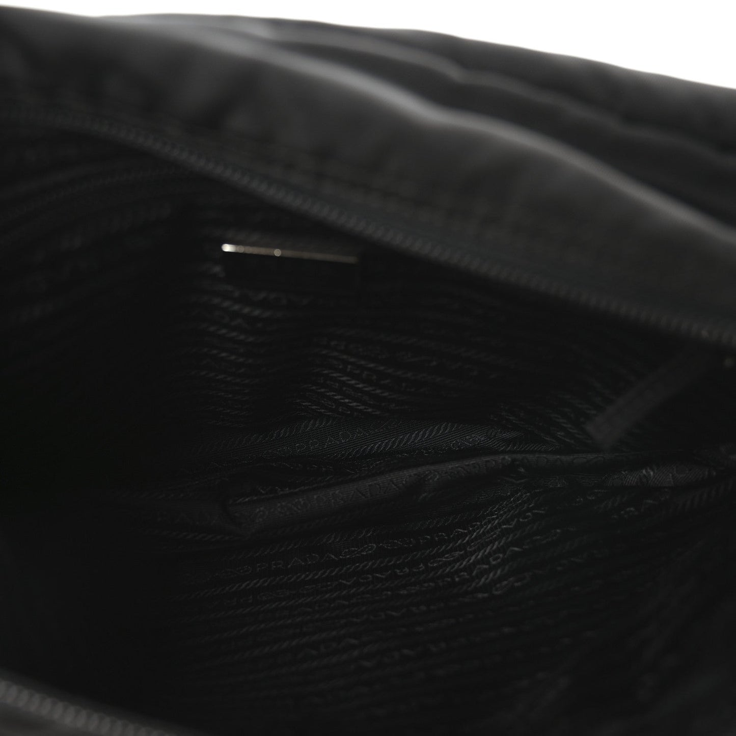 Prada Tessuto Nylon Saffiano Vela Messenger Bag Black