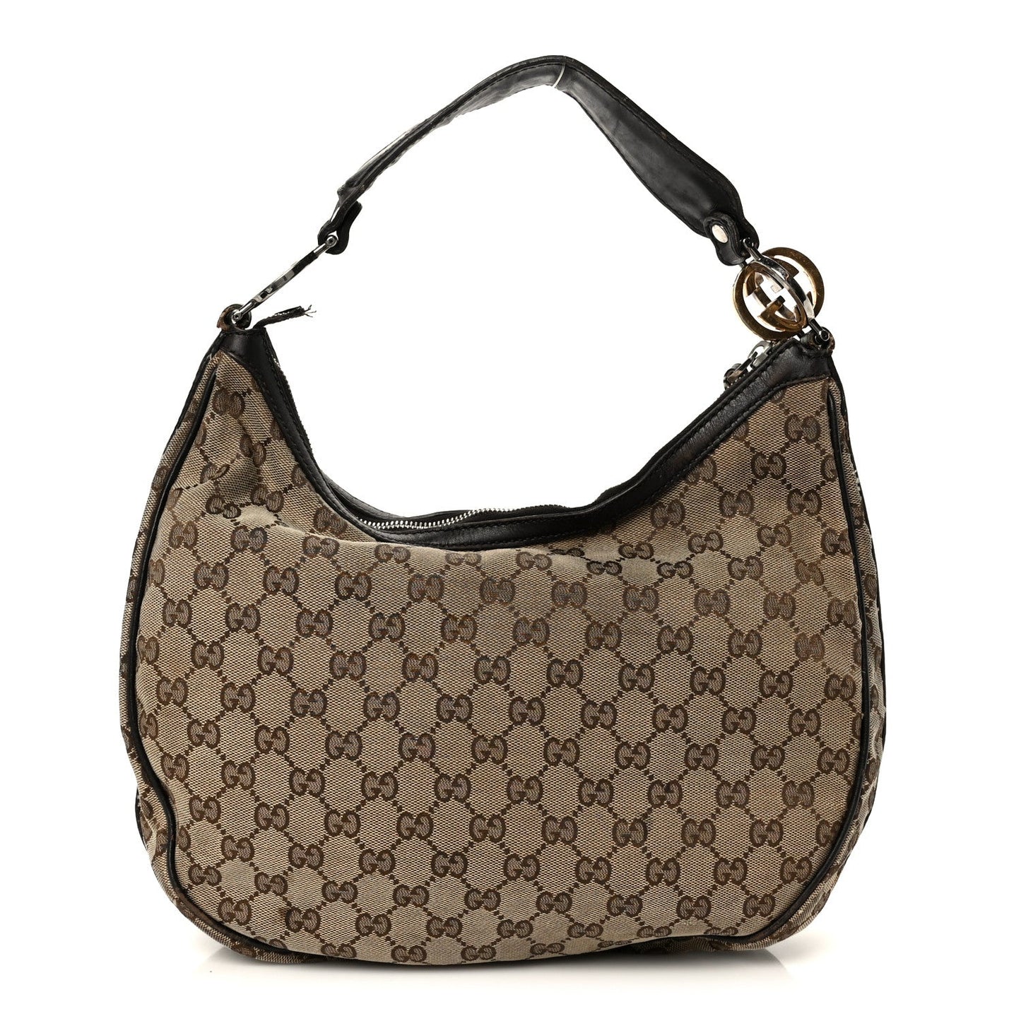 Gucci Monogram Medium GG Twins Hobo Dark Brown