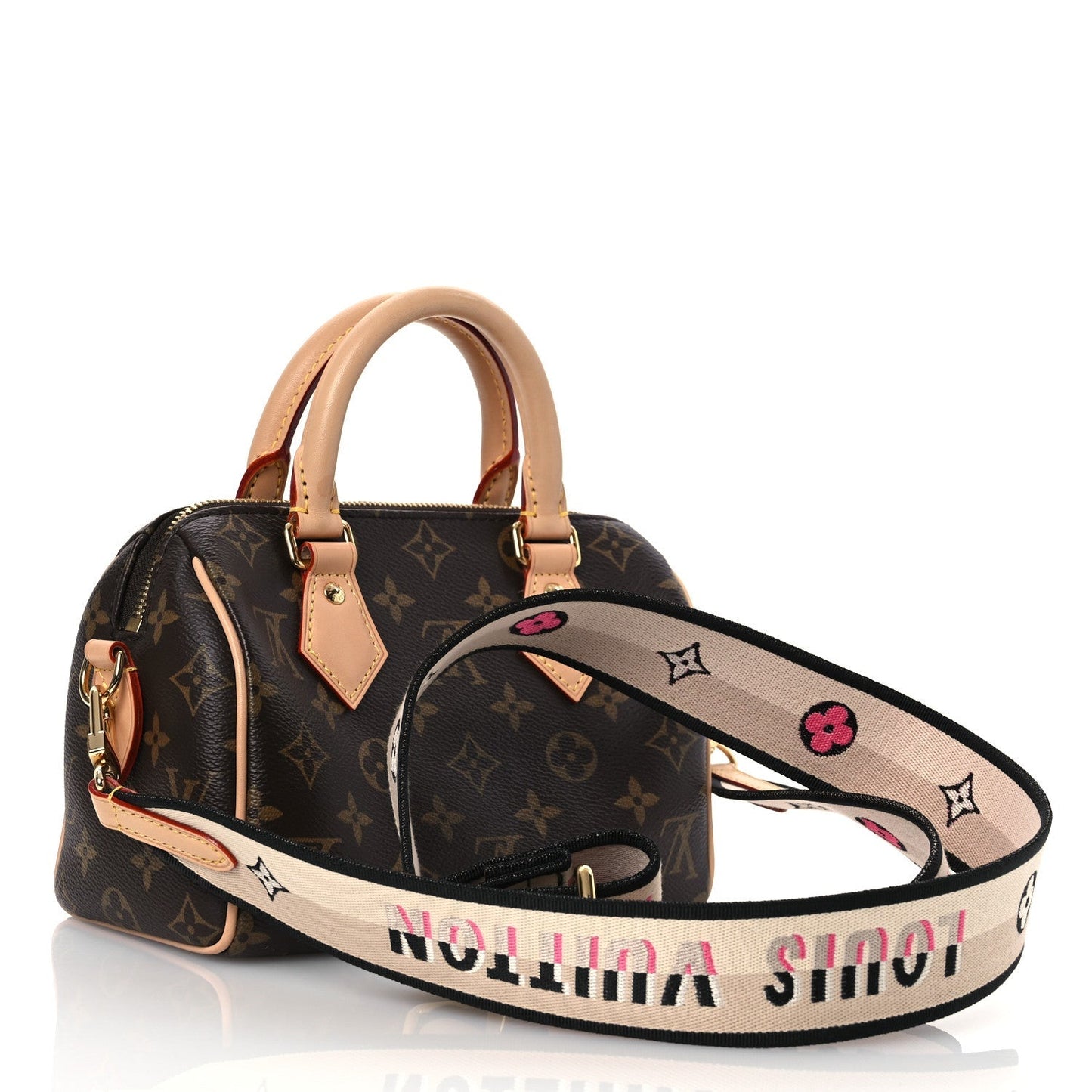 Louis Vuitton Monogram Speedy Bandouliere 20 Black