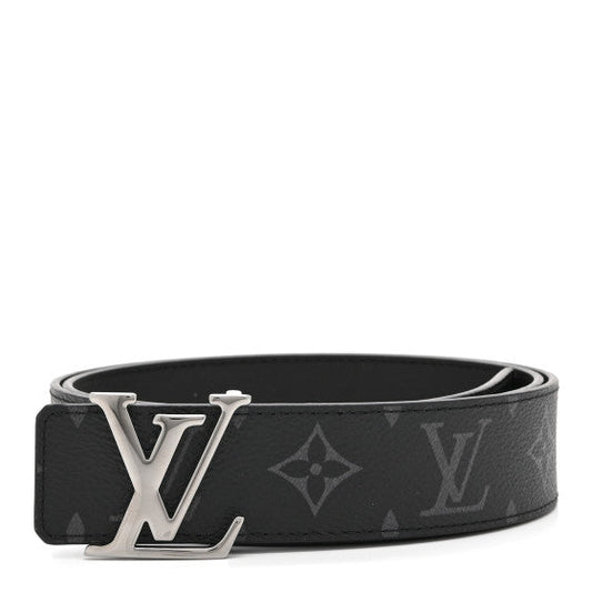 Louis Vuitton Calfskin Monogram Eclipse 35mm LV Initiales Reversible Belt 85 34