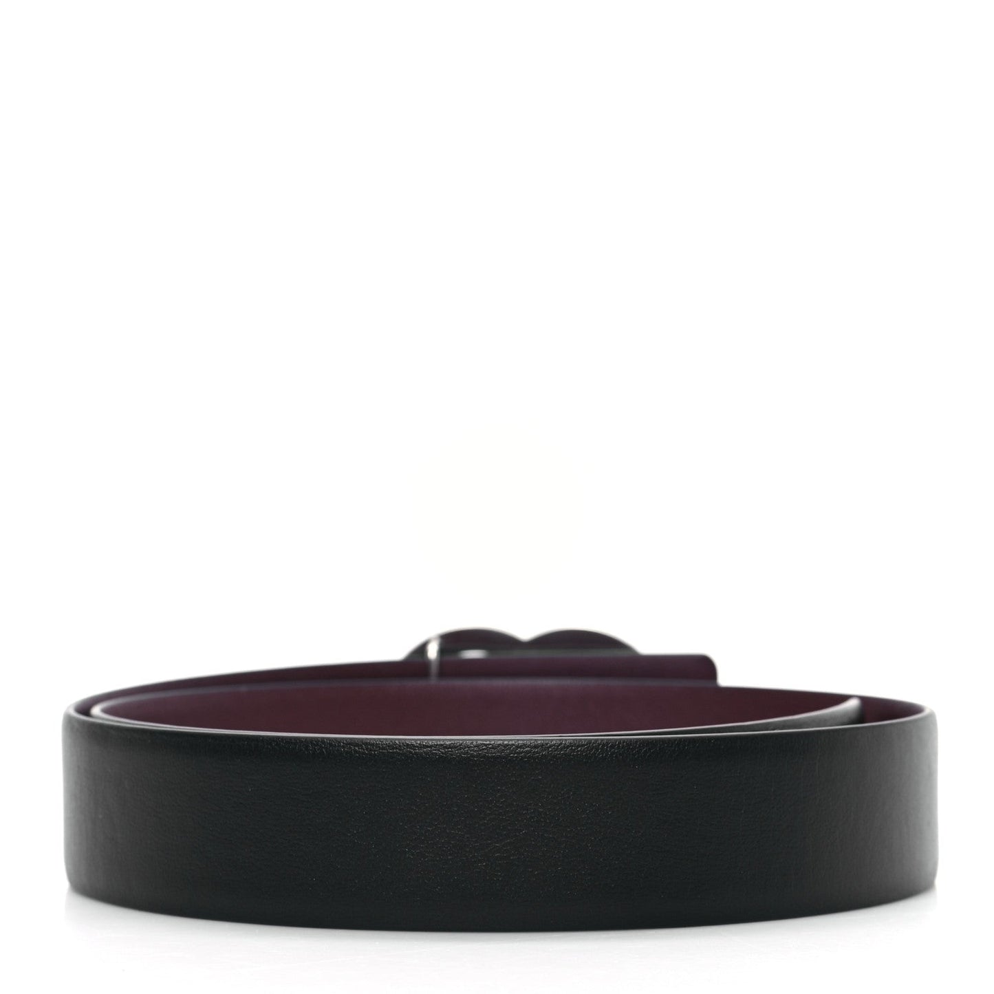 Chanel Calfskin CC Reversible Belt 70 Black Burgundy