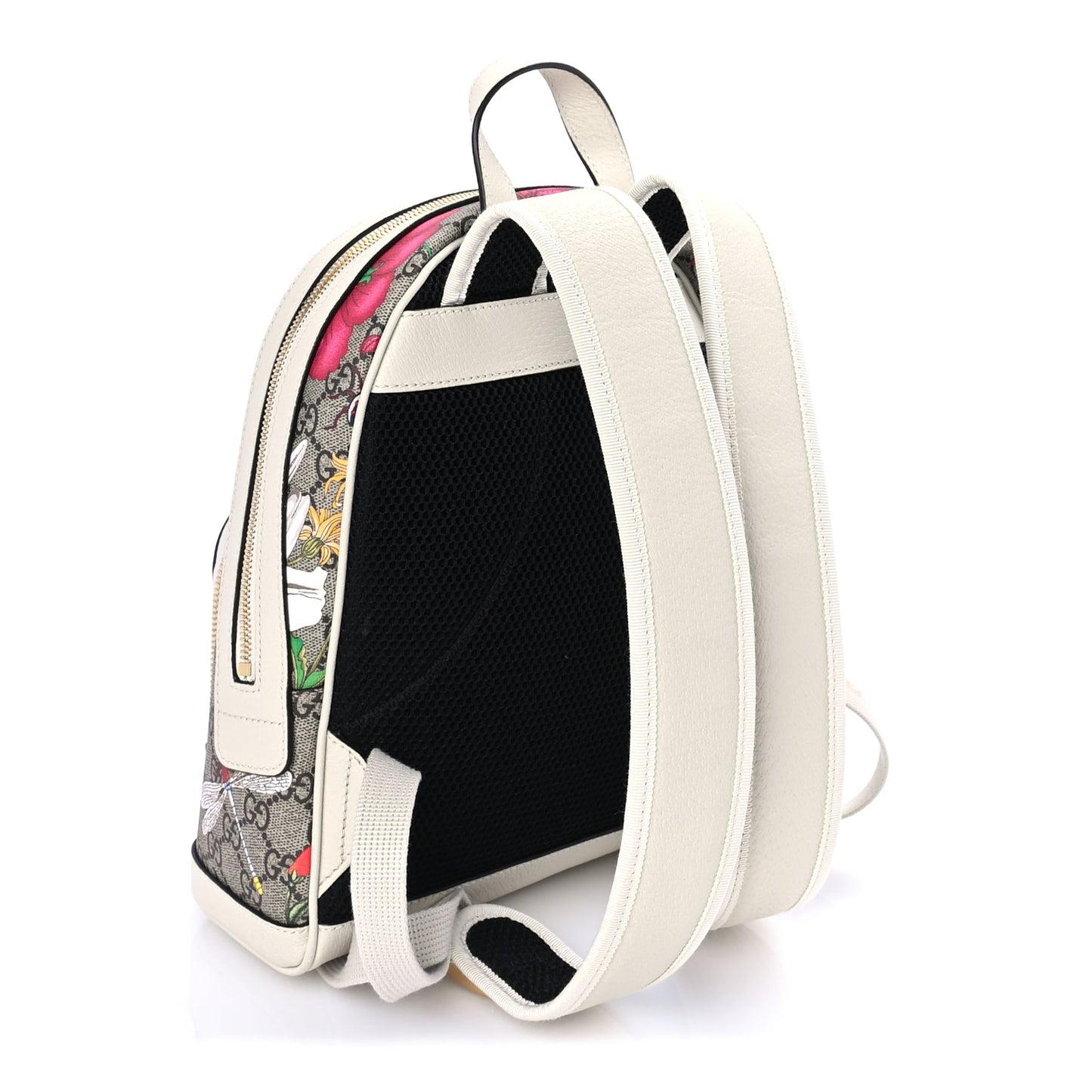 Gucci GG Supreme Monogram Flora Web Small Ophidia Day Backpack White