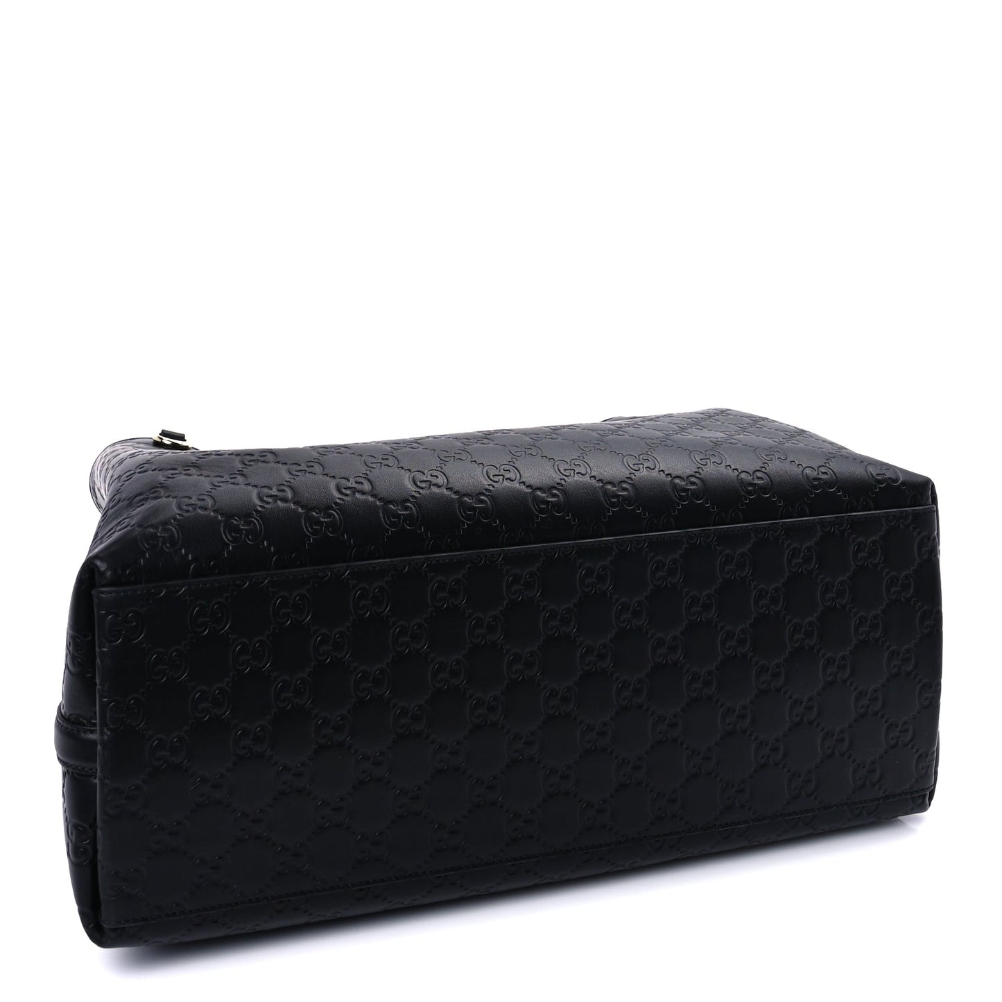 Gucci GG Calfskin Embossed Calfskin Large Tote Bag  Black
