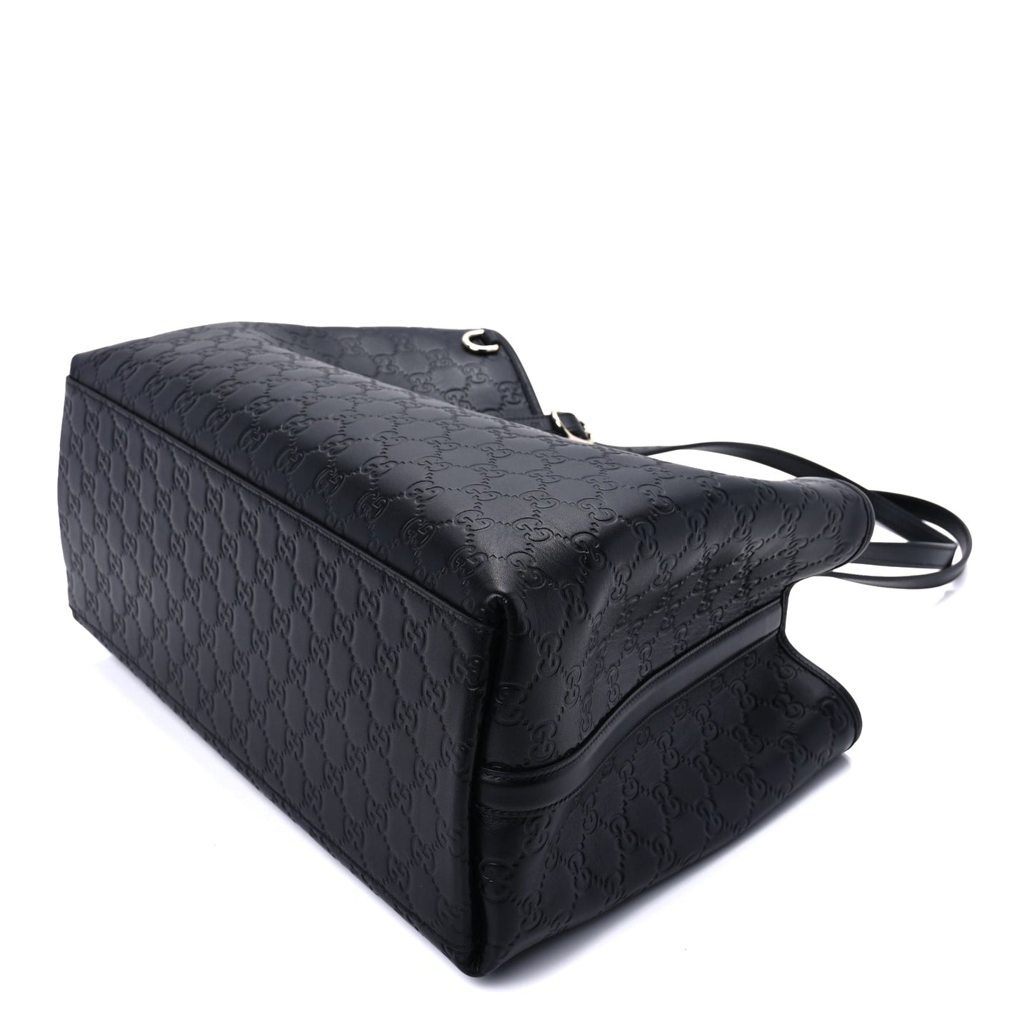Gucci GG Calfskin Embossed Calfskin Large Tote Bag  Black