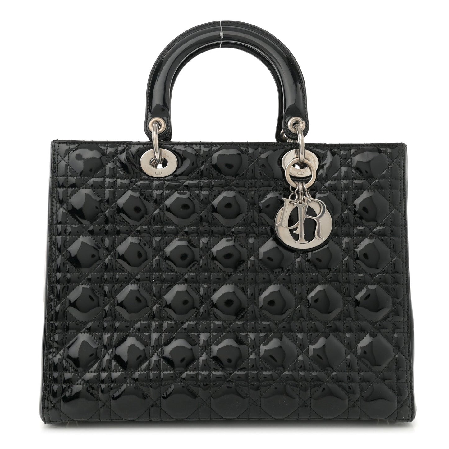 Christian Dior Patent Cannage Large Lady Dior Black