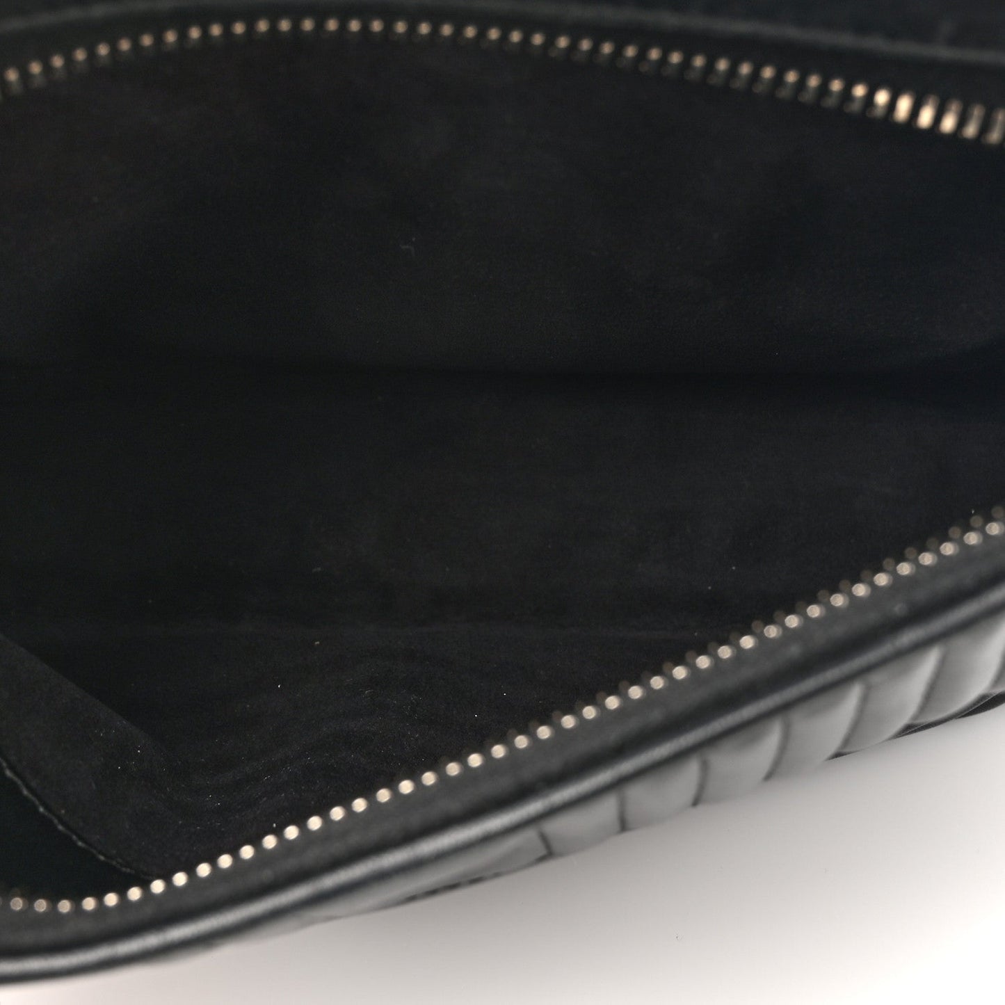 Fendi Shiny Nappa Trapuntata Chain Small DotCom Click Chain Satchel Black