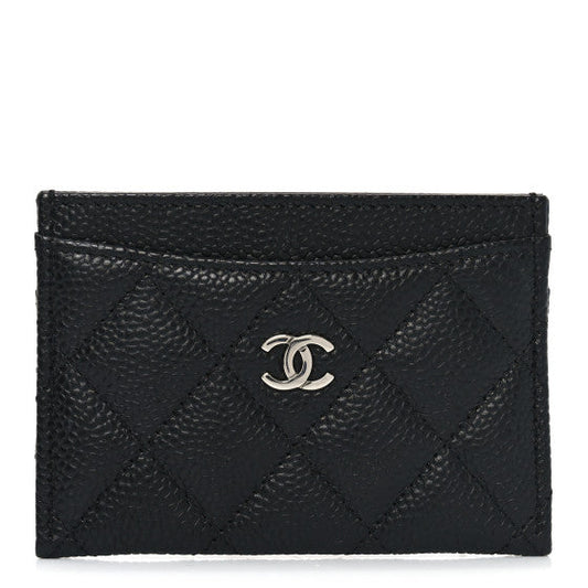 Chanel Caviar Quilted Card Holder Black