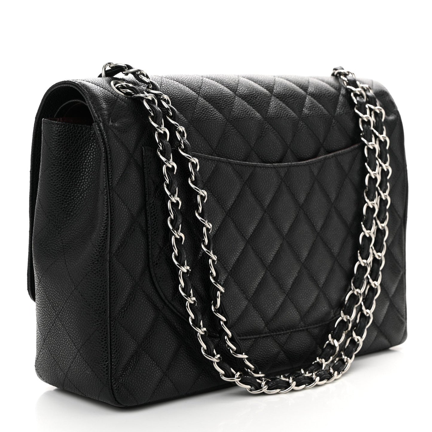Chanel Caviar Quilted Maxi Double Flap Black