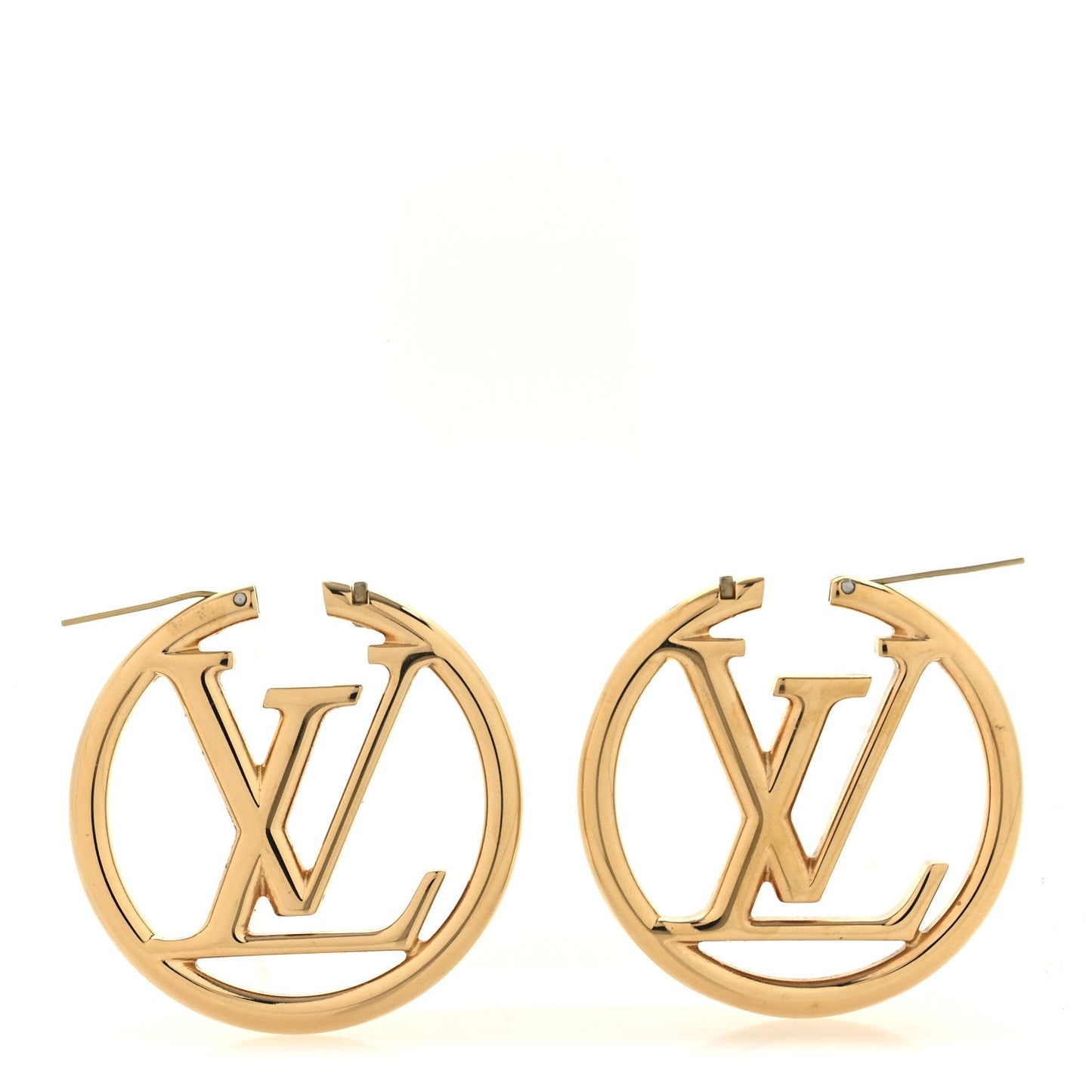Louis Vuitton Metal Louise Hoop Earrings Gold