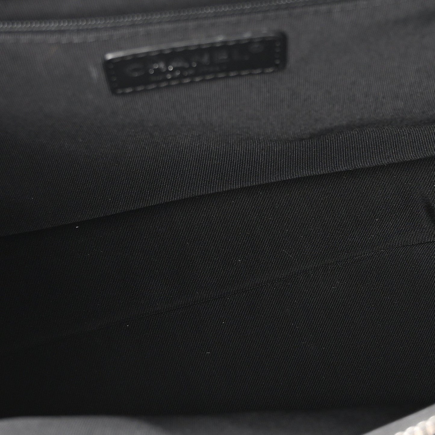 Chanel Lambskin Quilted Shopping Tote Black