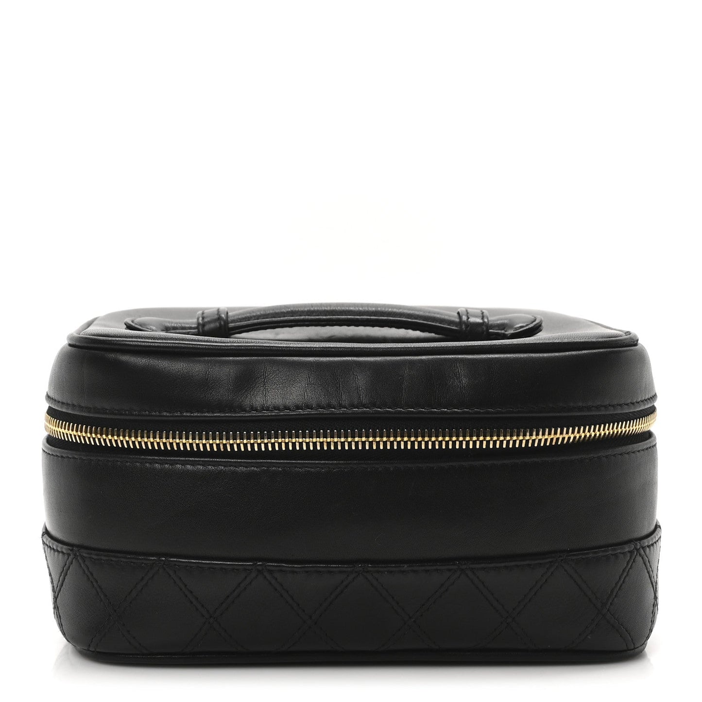 Chanel Lambskin Vanity Cosmetic Case Black