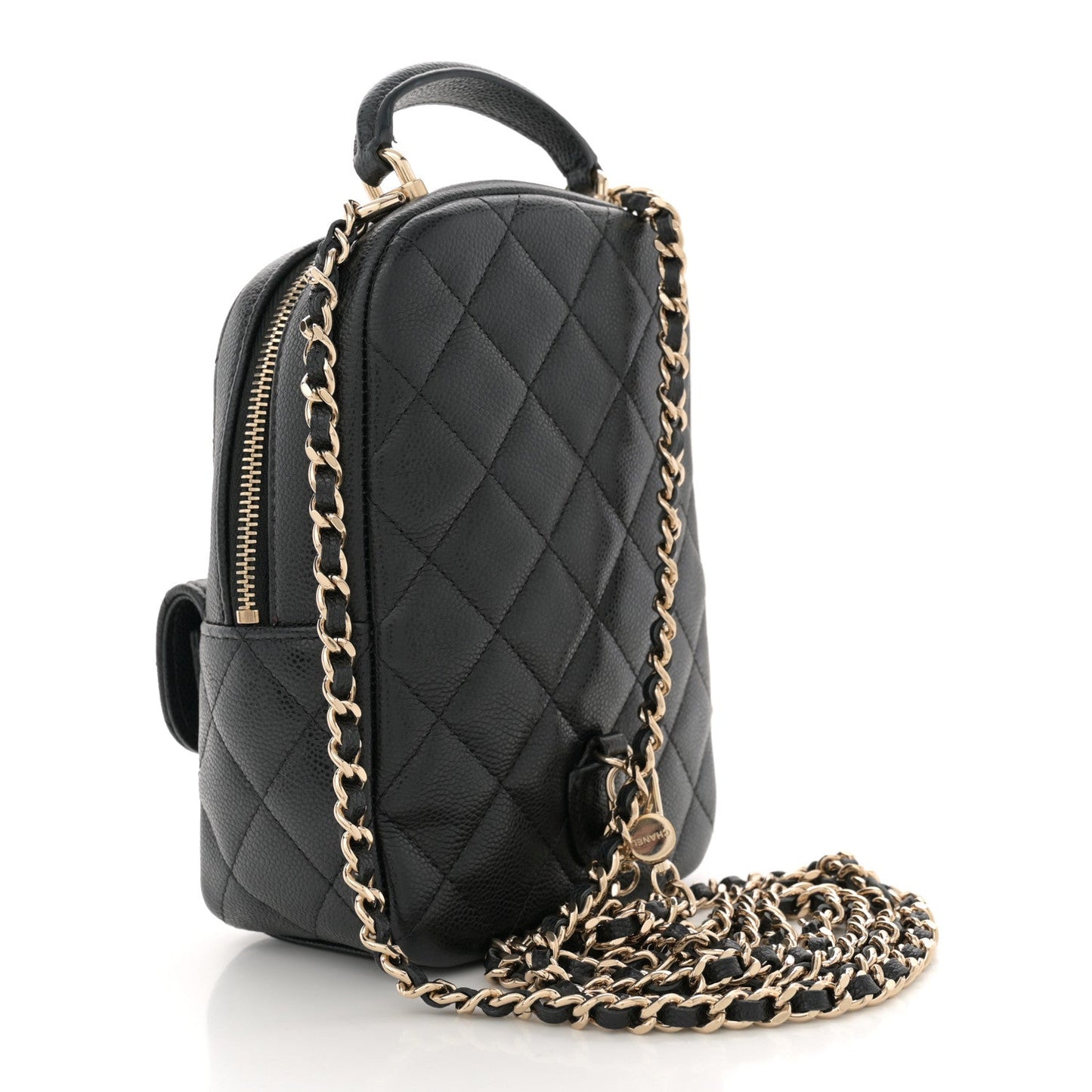 Chanel Caviar Quilted CC Mini Classic Backpack Black