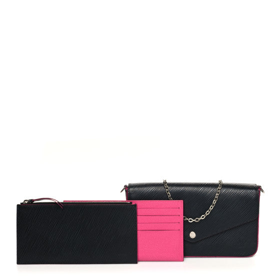 Louis Vuitton Epi Pochette Felicie Black Hot Pink