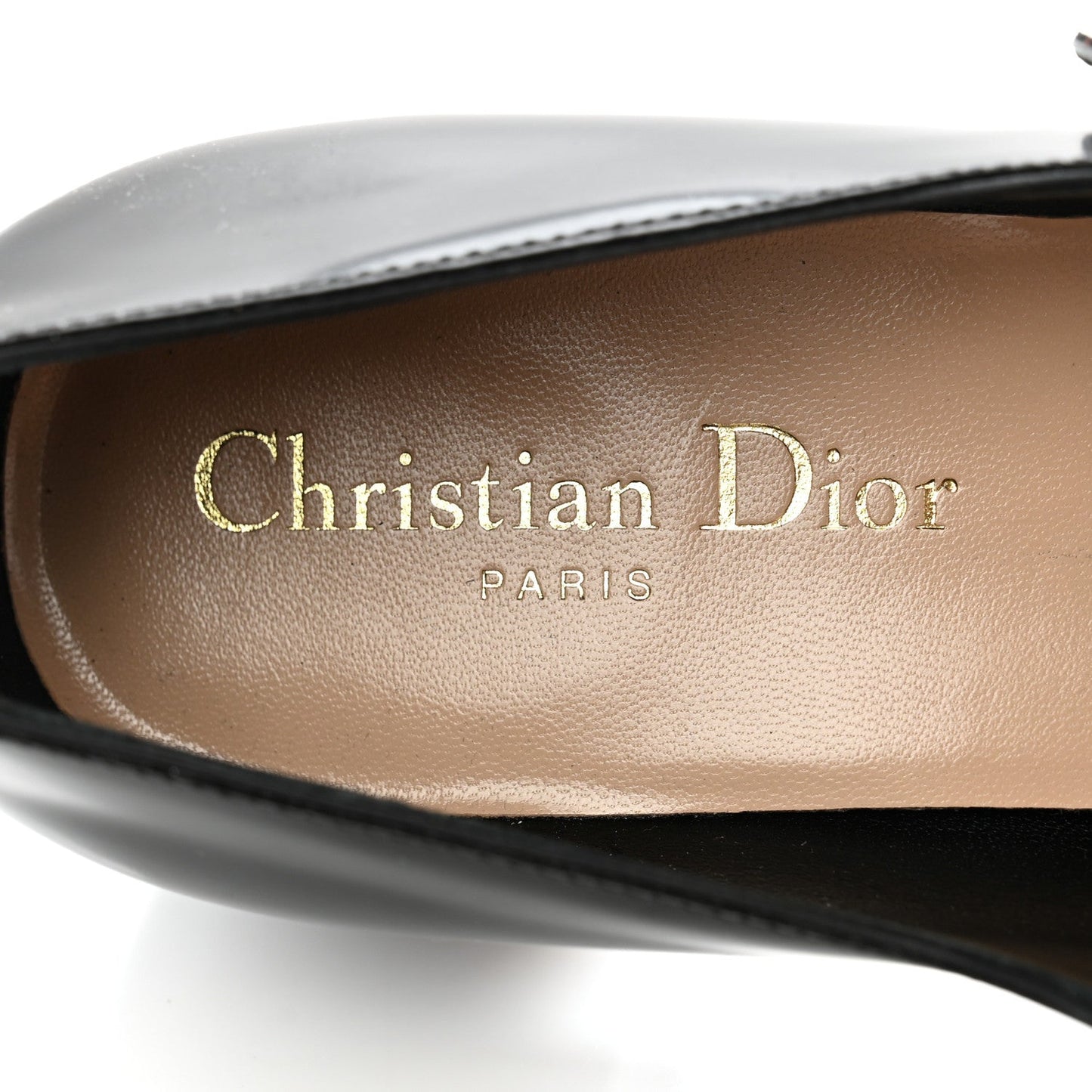 Christian Dior Brushed Calfskin Uniform 30mm Pumps 37.5 Black