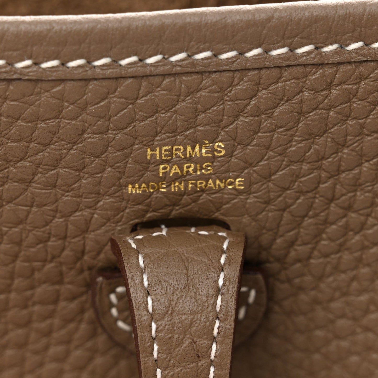 Hermes Taurillon Clemence Amazone Evelyne TPM Etoupe Bleu Indigo