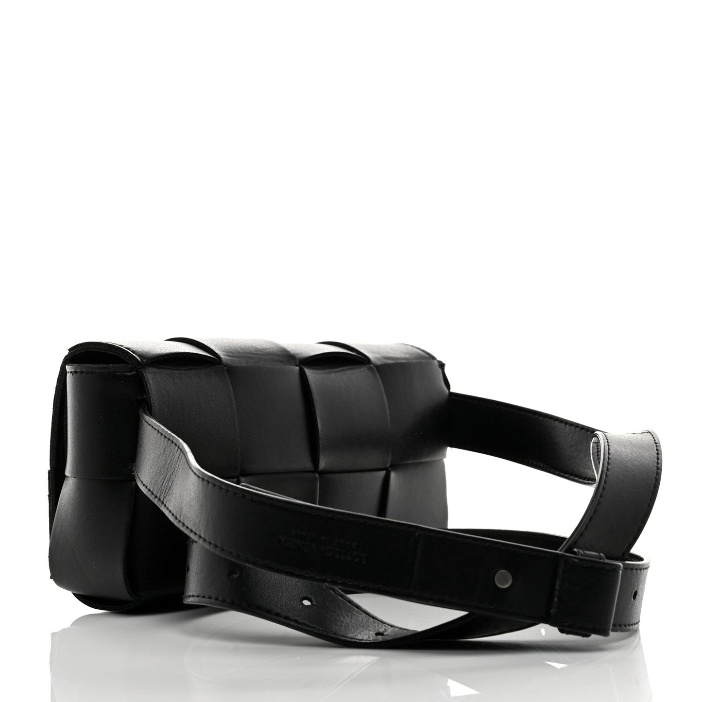 Bottega Veneta Nappa Maxi Intreccio The Belt Cassette Bag Black