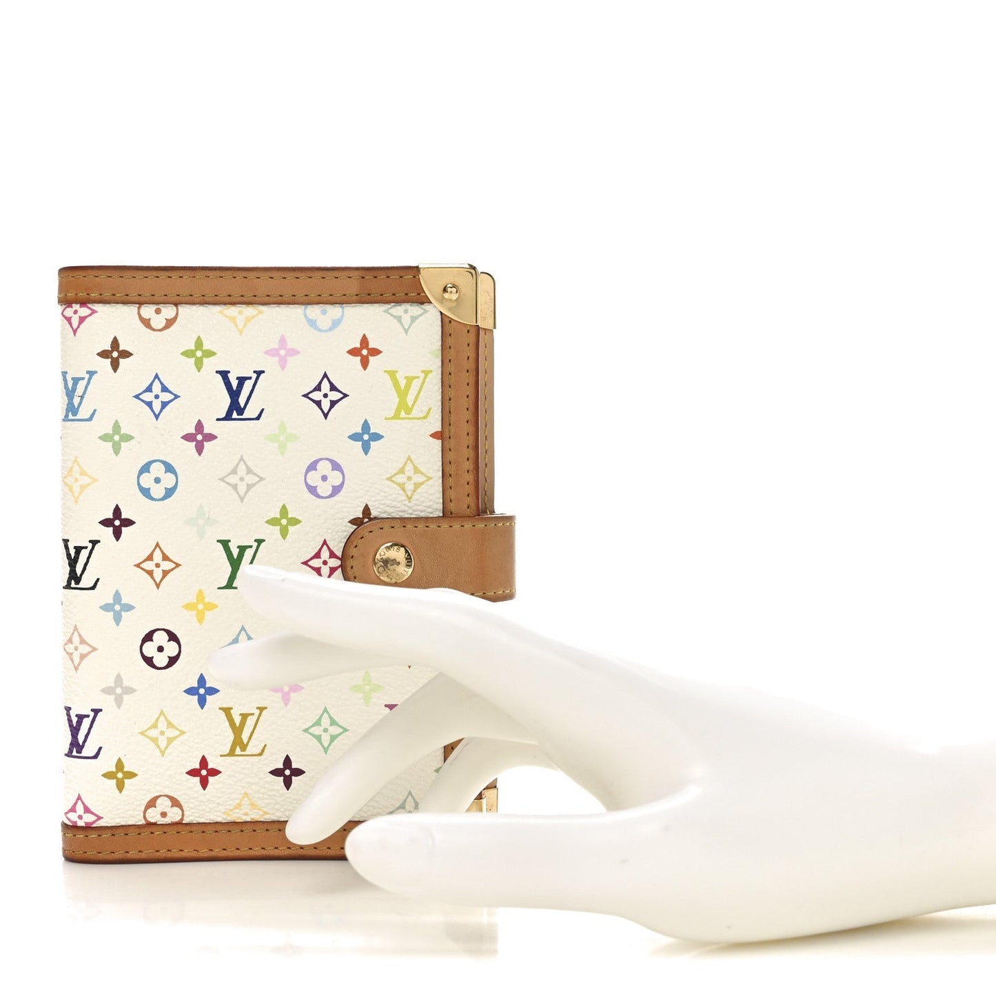Louis Vuitton Monogram Multicolor Small Ring Agenda Cover White